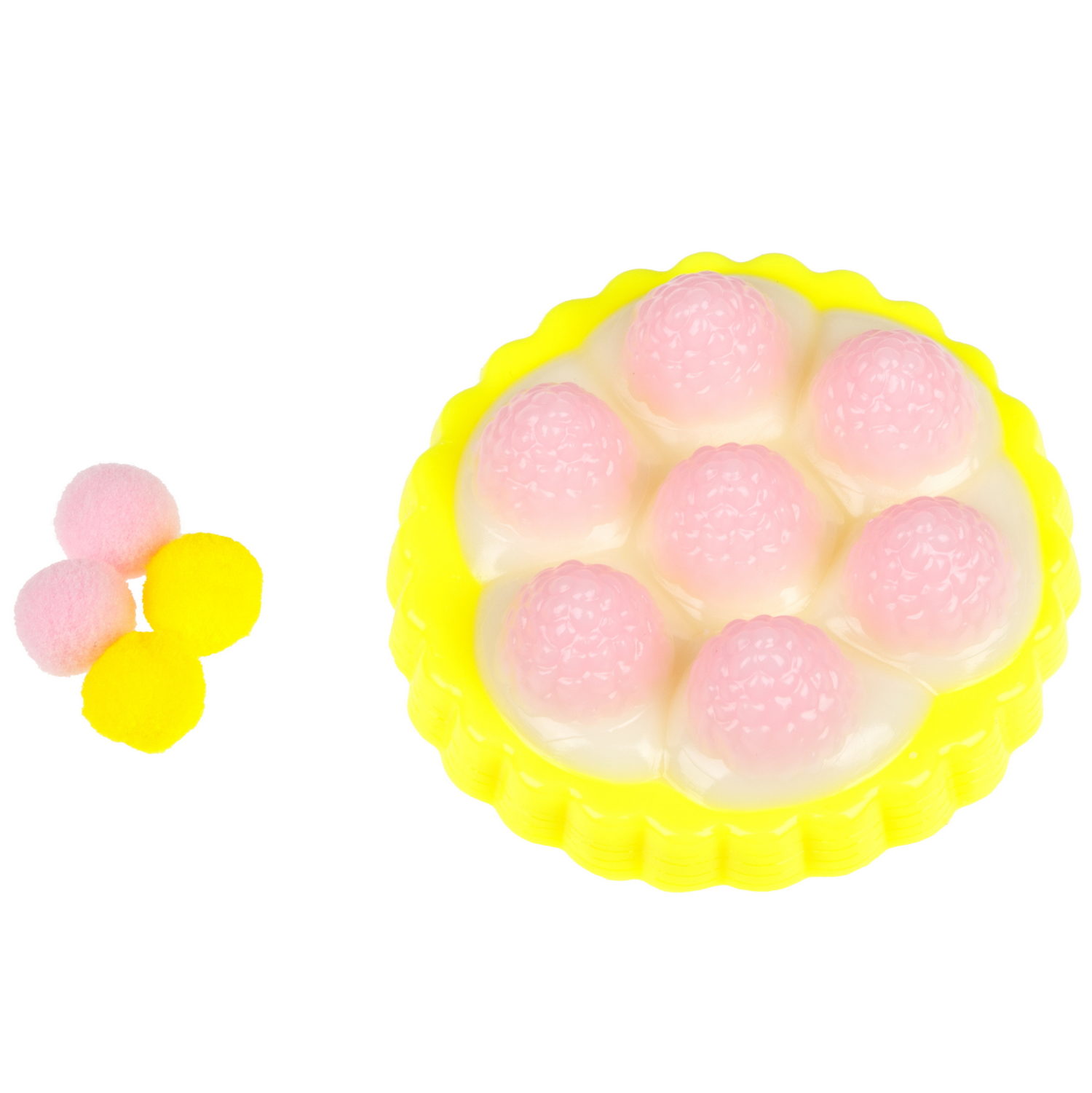 Антистресс-игрушка 1TOY Крутой замес Няшка-вкусняшка клубничное пирожное, 6х6х3 см