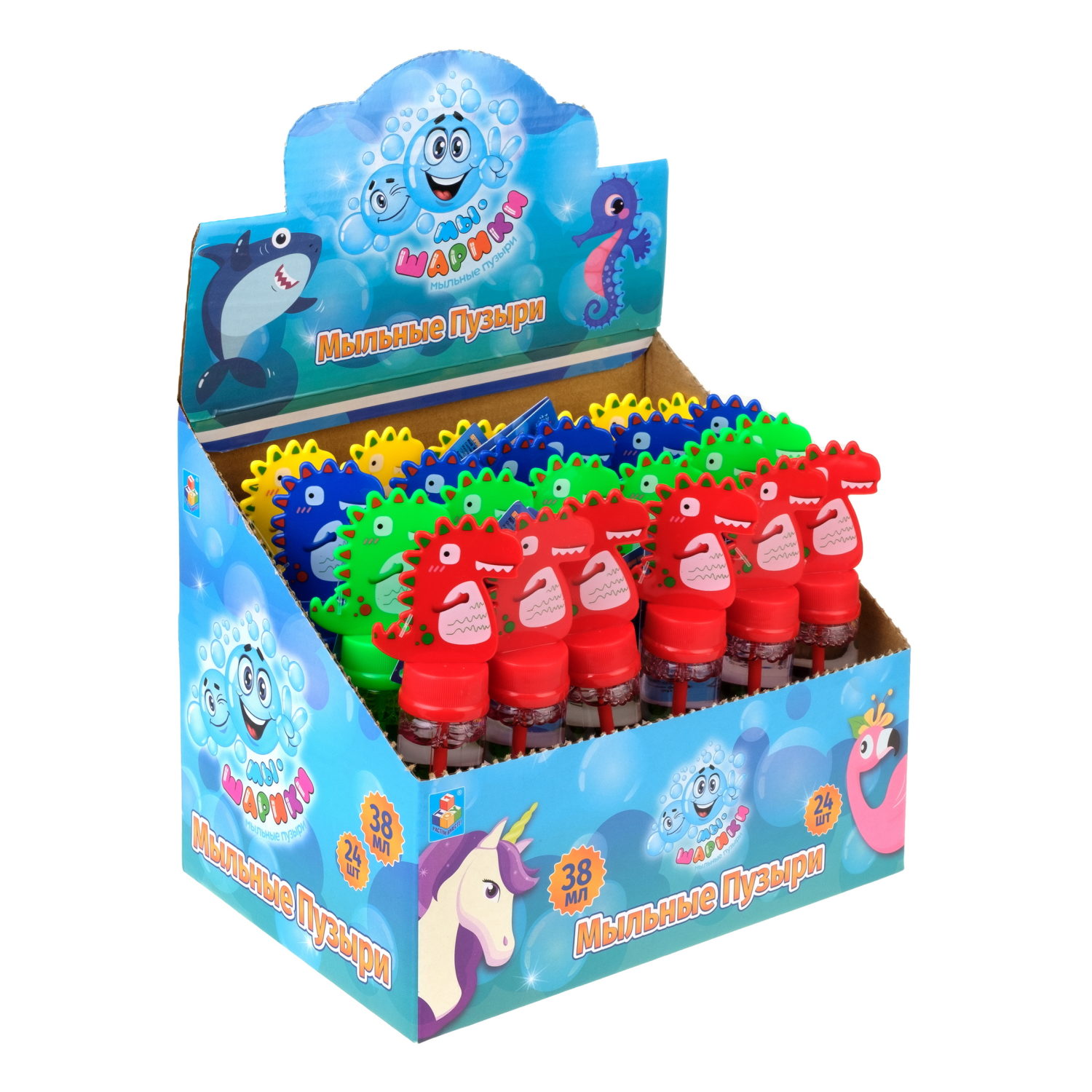 Мыльные пузыри 1TOY Мы-шарики! Динозавр, 38 мл, в ассортименте