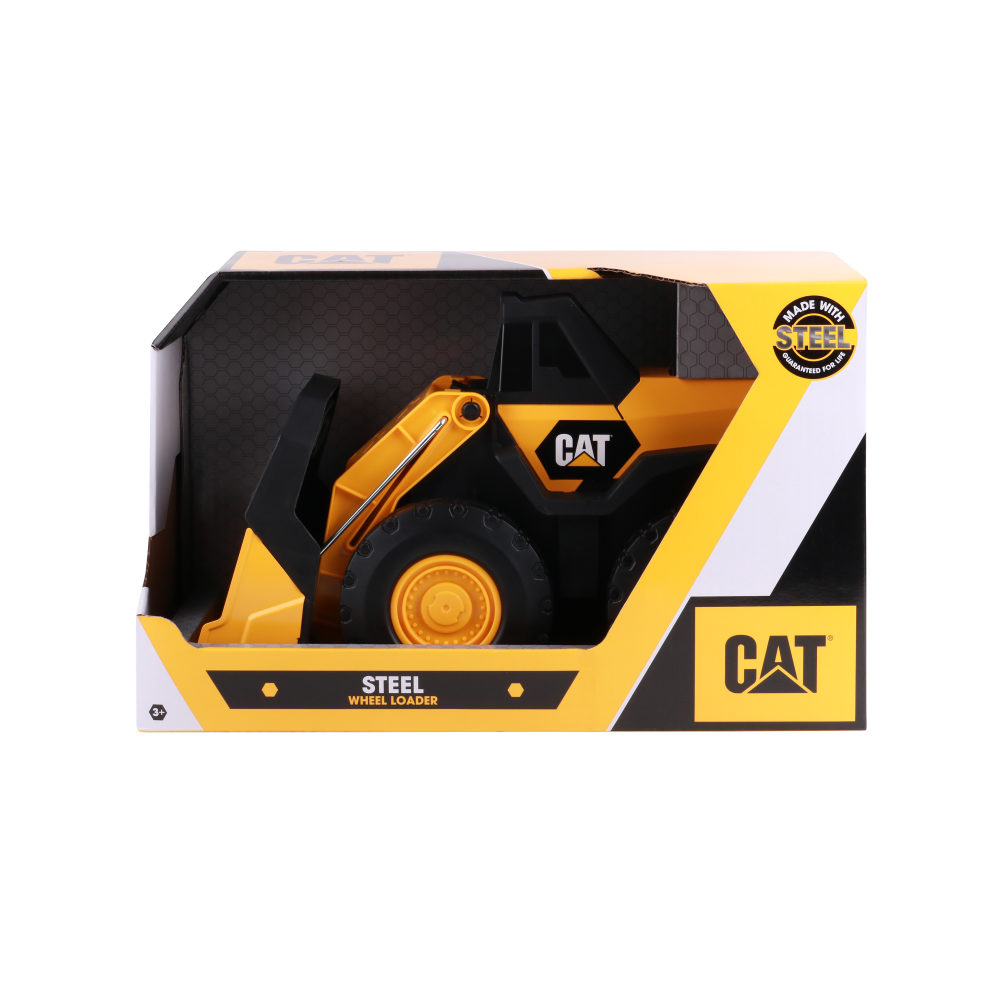 Погрузчик игрушка CAT большой для песочницы, трактор с ковшом, экскаватор