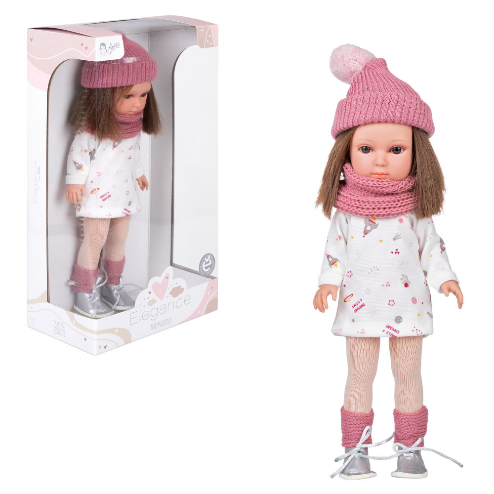 Кукла Arias ELEGANCE CARLOTA виниловая, с аксессуарами, Испания, 36 см