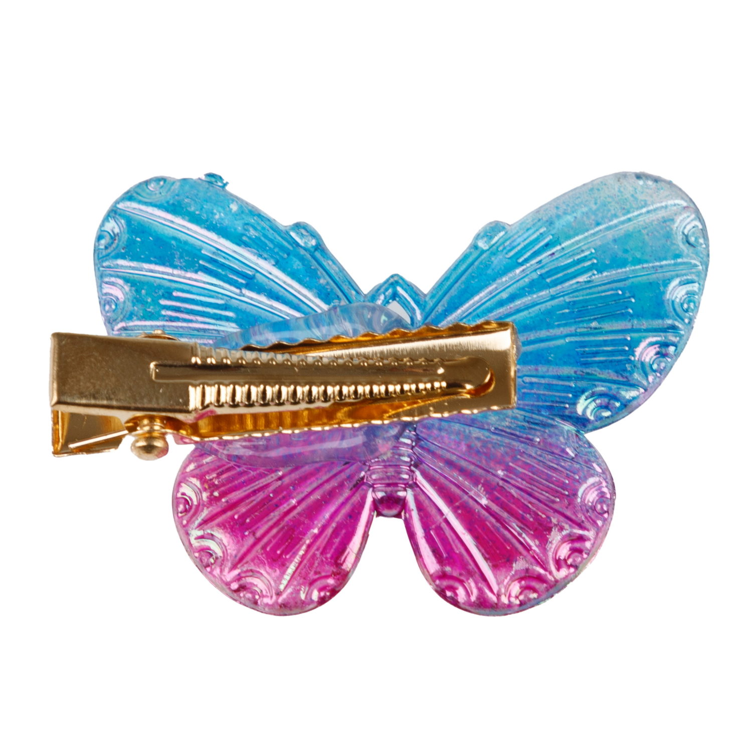 Заколки для волос Lukky Fashion Бабочки Яркий Градиент, детские, для девочки, зажимы, 2 цвета в ассортименте, набор 2 шт.