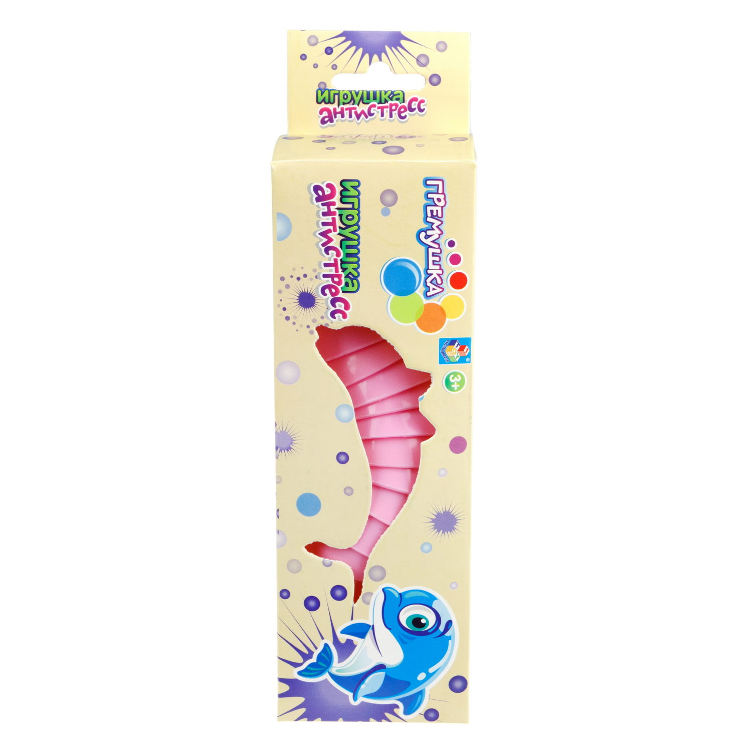 Дельфин 1TOY Гремушка, 3 цвета в ассортименте
