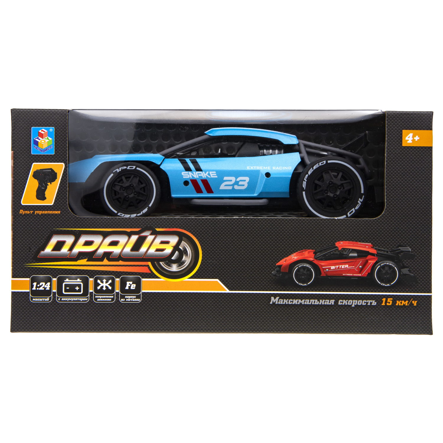 Машинка на пульте управления 1TOY Драйв спортивная, гоночная, спорткар на радиоуправлении