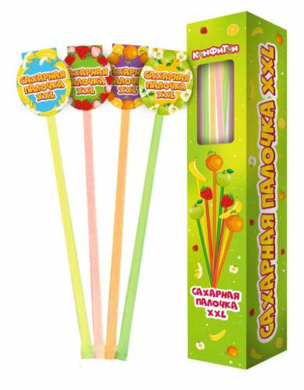XXL сахарная палочка, блок 48 шт. (12г х 48 х 12)