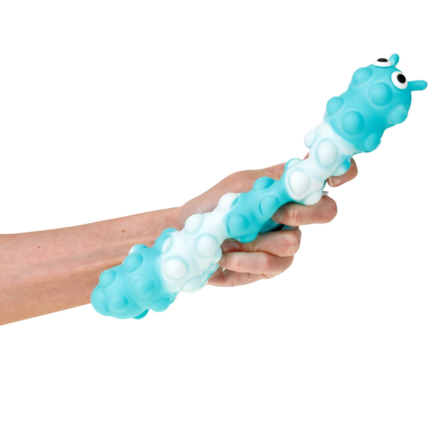 1toy Жмяка Hit Pop It "Гусеница" на присосках 26,5х4,8х3,8 см, 4 вида, 12 шт. в д/б