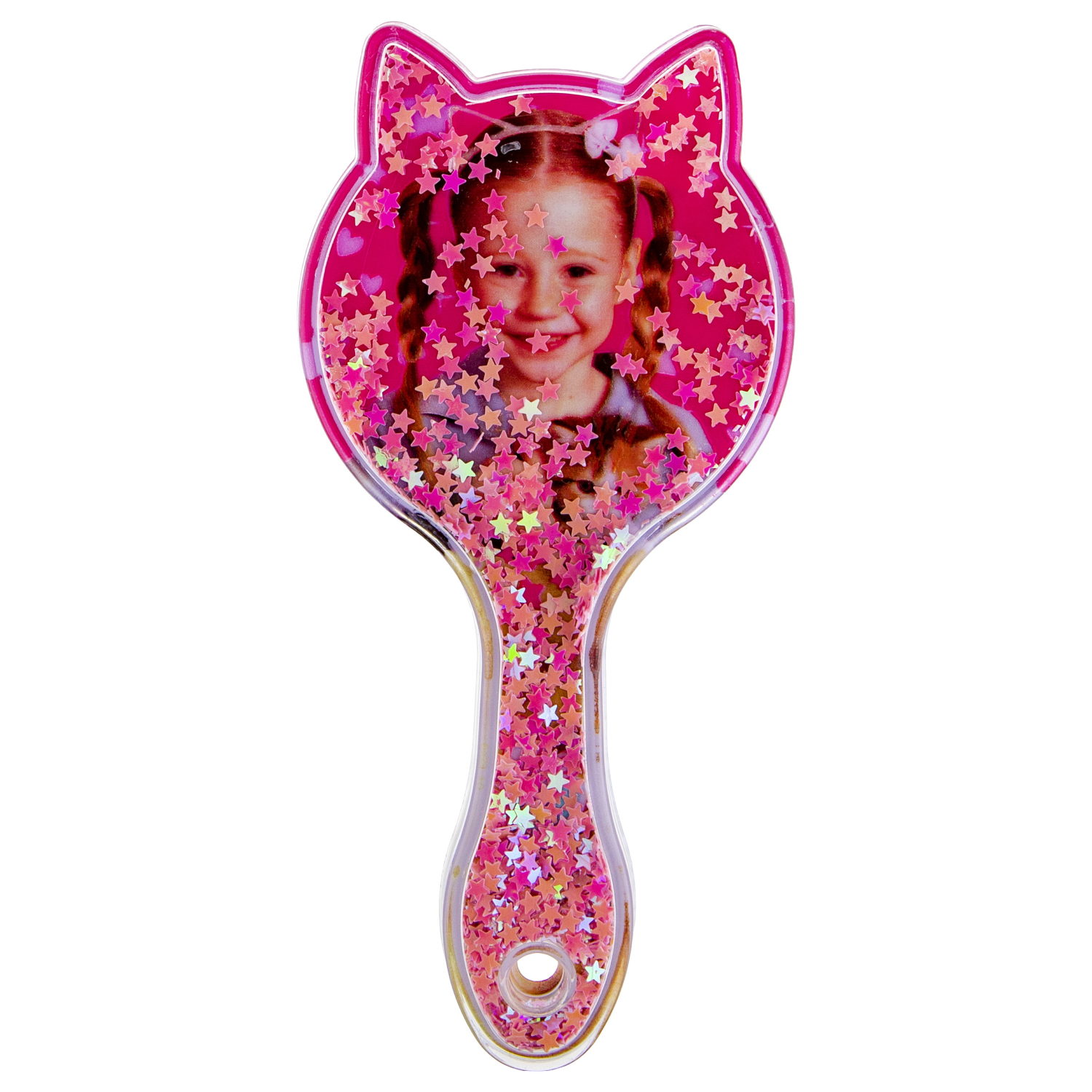 Расческа массажная с блестками внутри Like Nastya