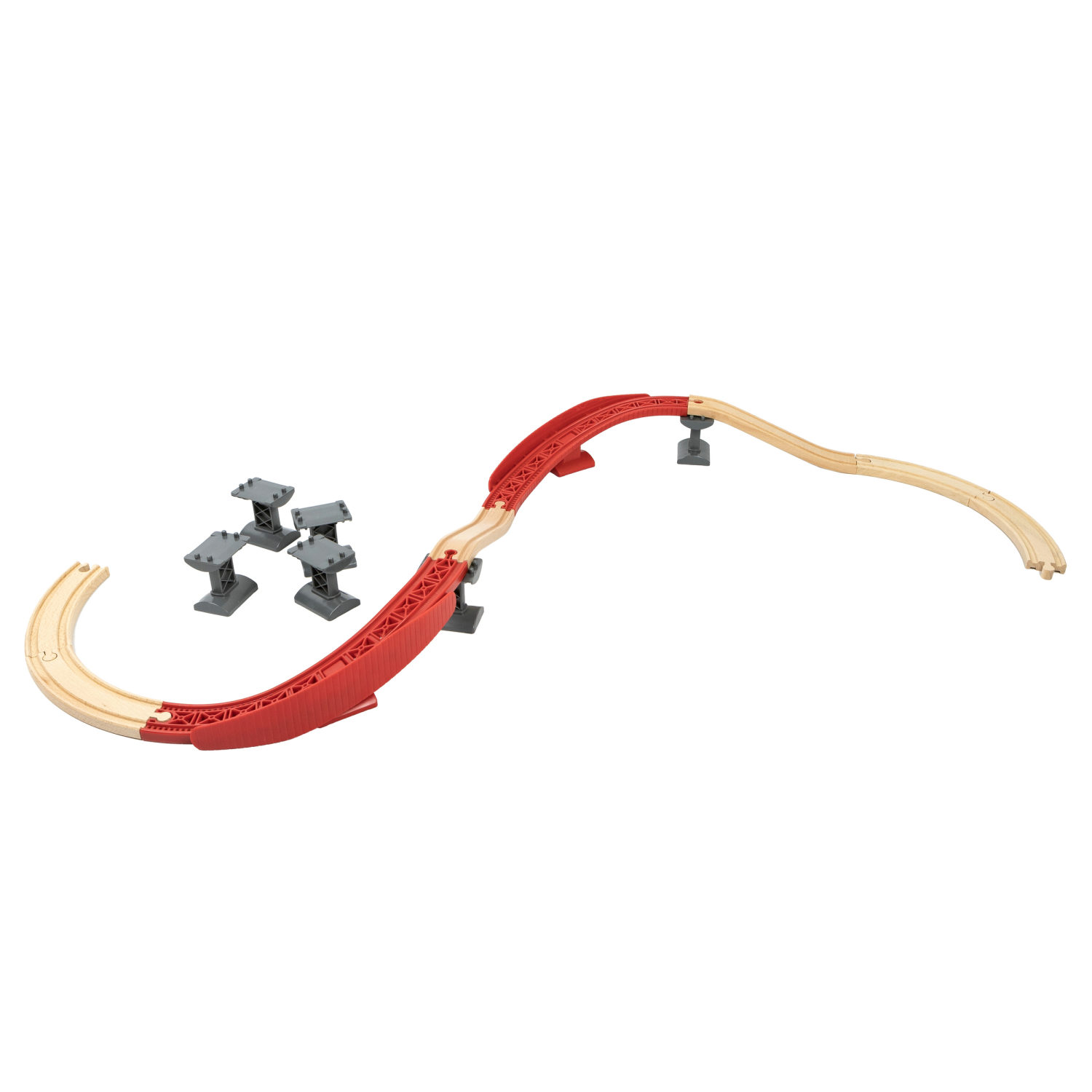 Рельсы для деревянной железной дороги BRIO Ascending Curves, 16 элементов