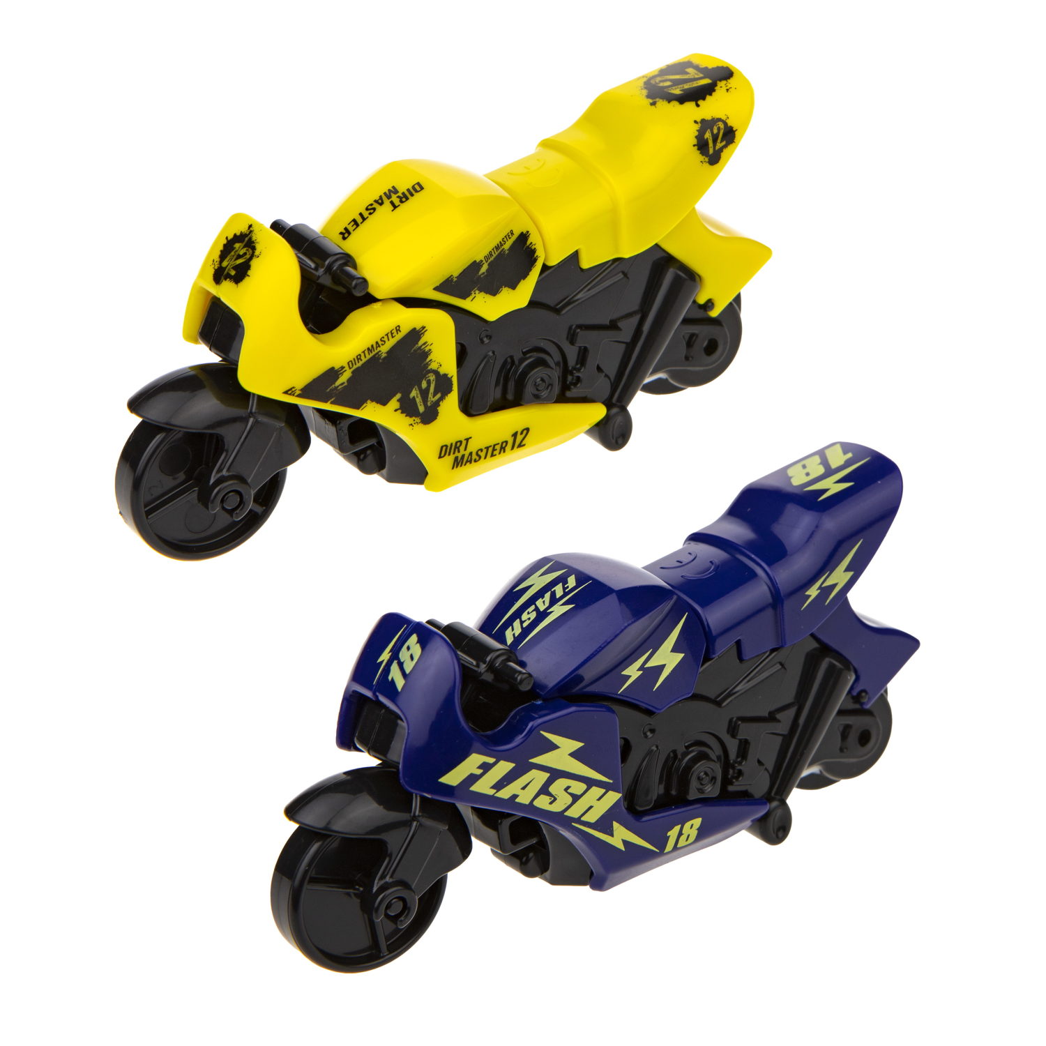 Игрушечный мотоцикл 1TOY CrashFest Moto, Краш фест мото, фрикционный, разборный, машинка детская в виде мотобайка, игрушка для мальчика и девочки, набор, 2 шт.