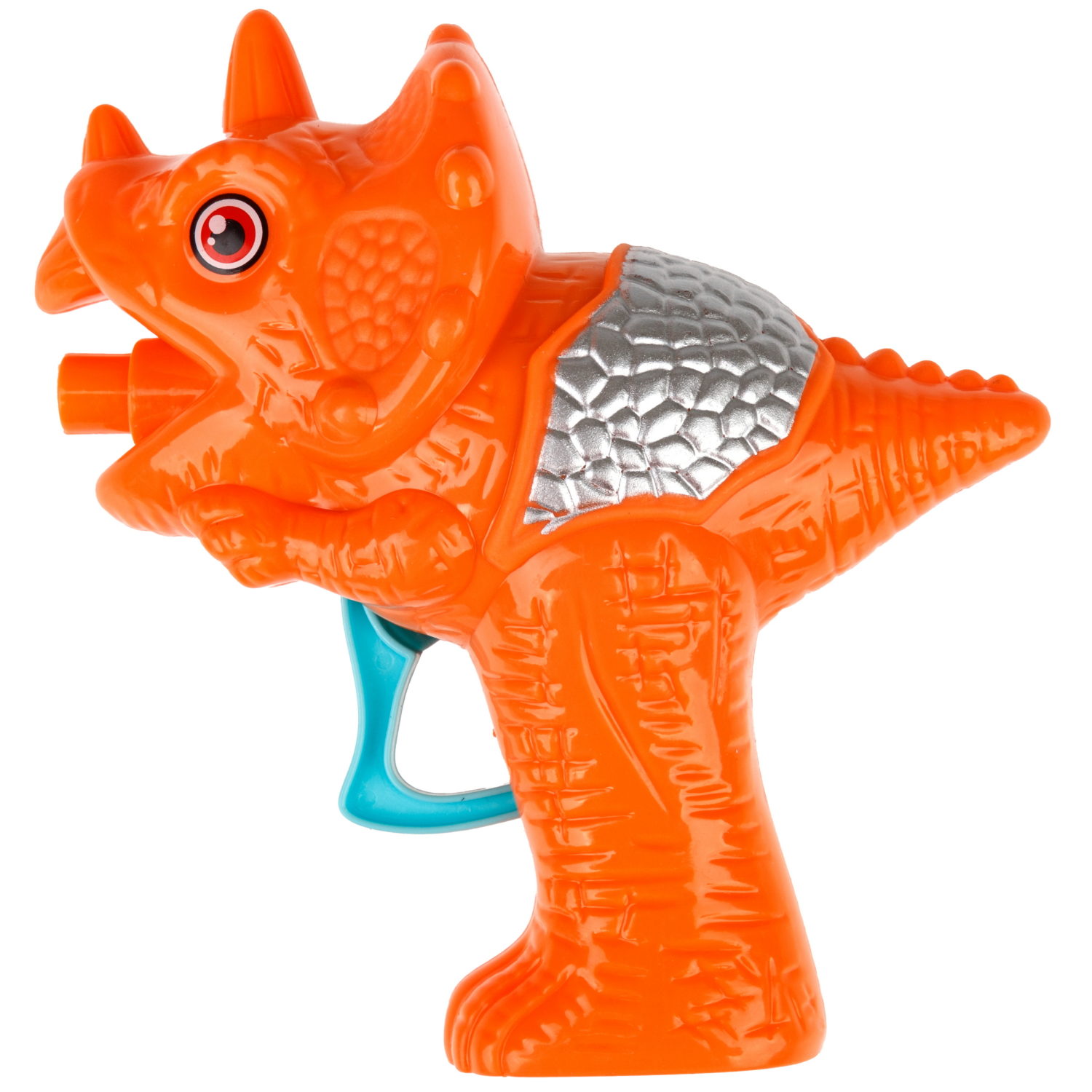 Пистолет для пускания мыльных пузырей 1TOY Мы-шарики! в виде динозавра, 50 мл, оранжевый