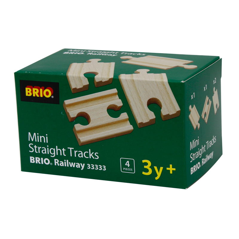 Рельсы для деревянной железной дороги BRIO прямые, 5,4 см, 4 шт.