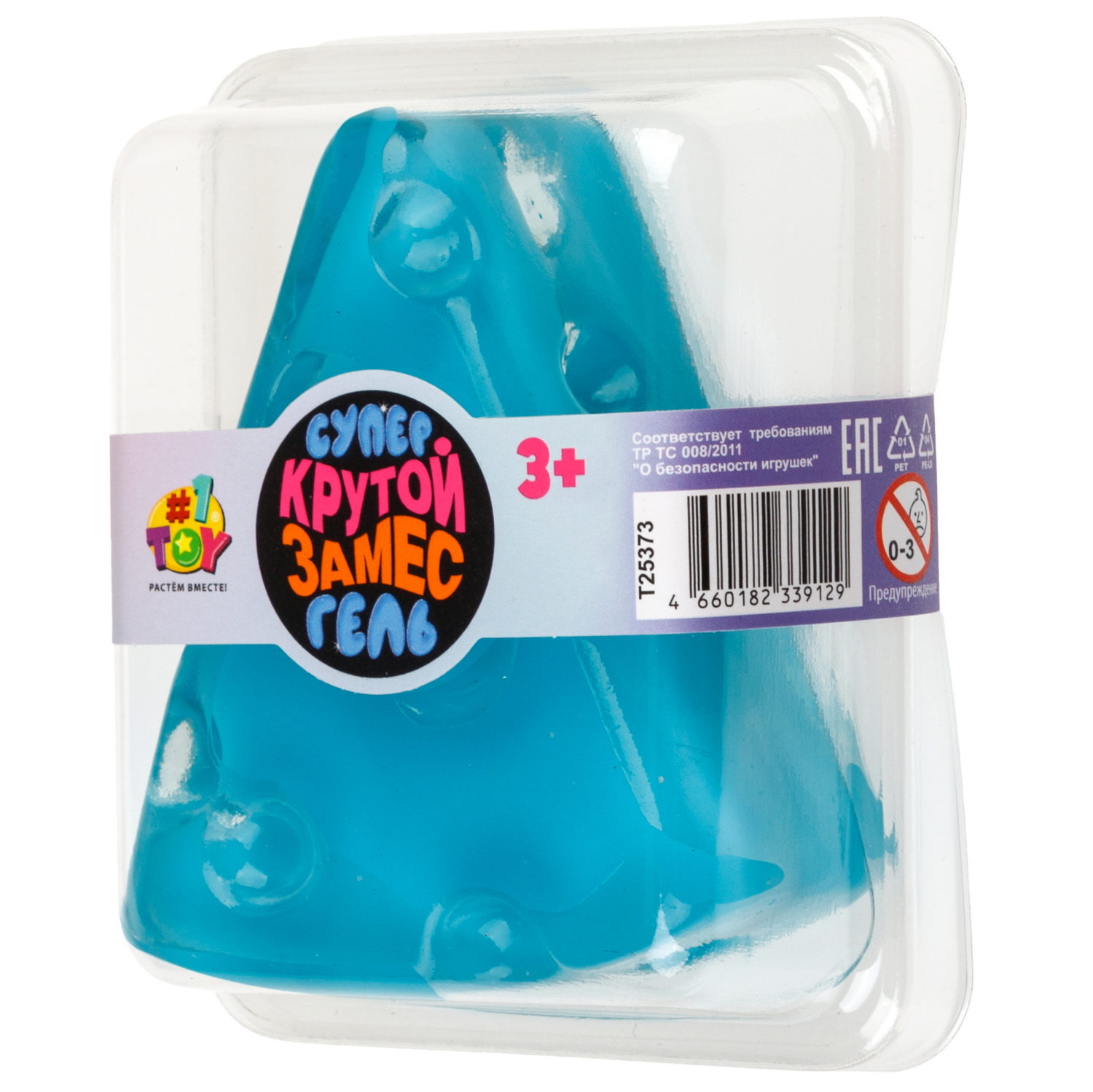 Игрушка-антистресс 1TOY Крутой замес Супергель «Сыр», бирюзовый