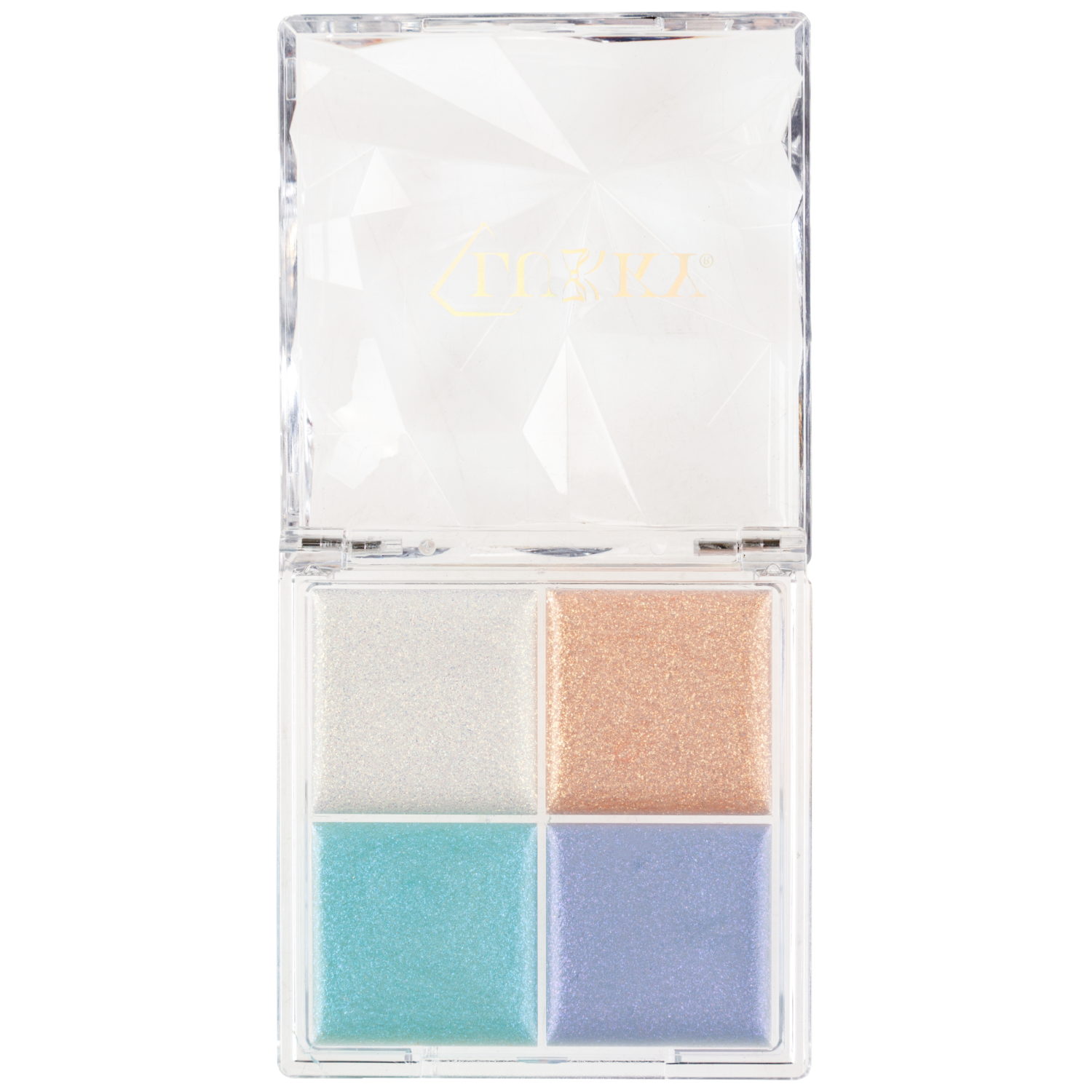 Крем-тени для век с блёстками Lukky Diamond ,4 цвета, аппликатор,6 г