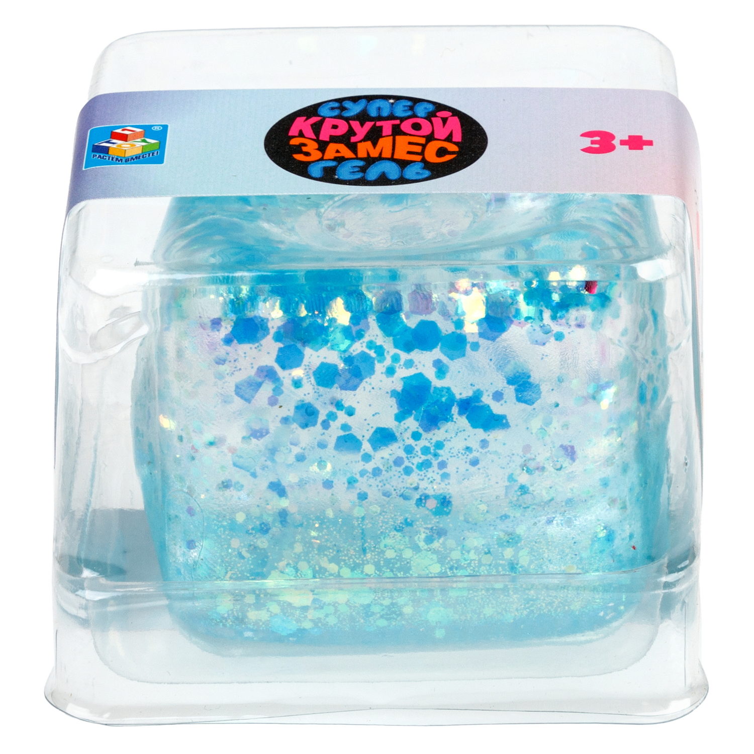 1toy Крутой замес Супергель куб, 4 цвета в ассортименте, 5 см