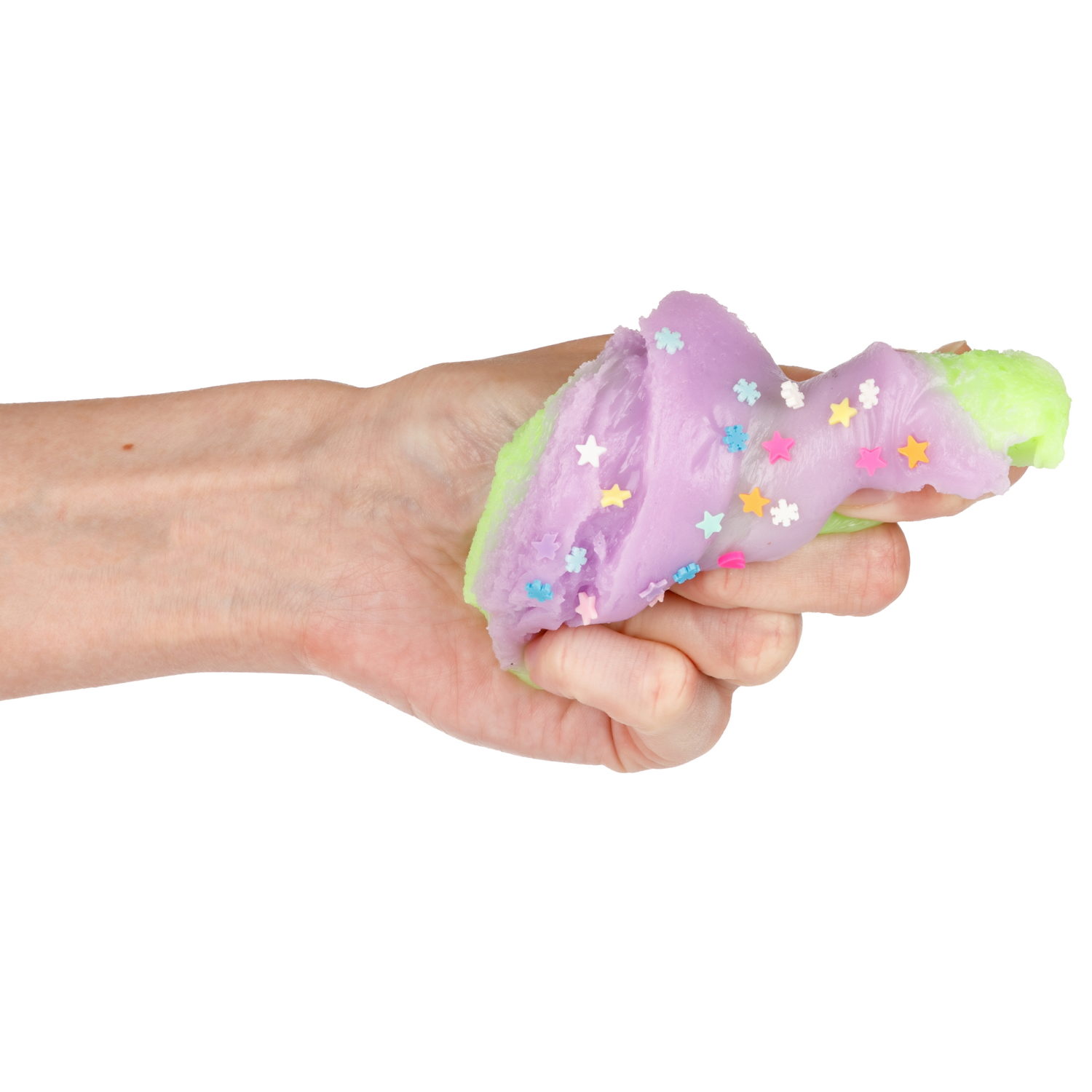 Игрушка-антистресс 1TOY Крутой замес «Няшка-вкусняшка», «Чизкейк с посыпкой», с колокольчиком, фиолетовый