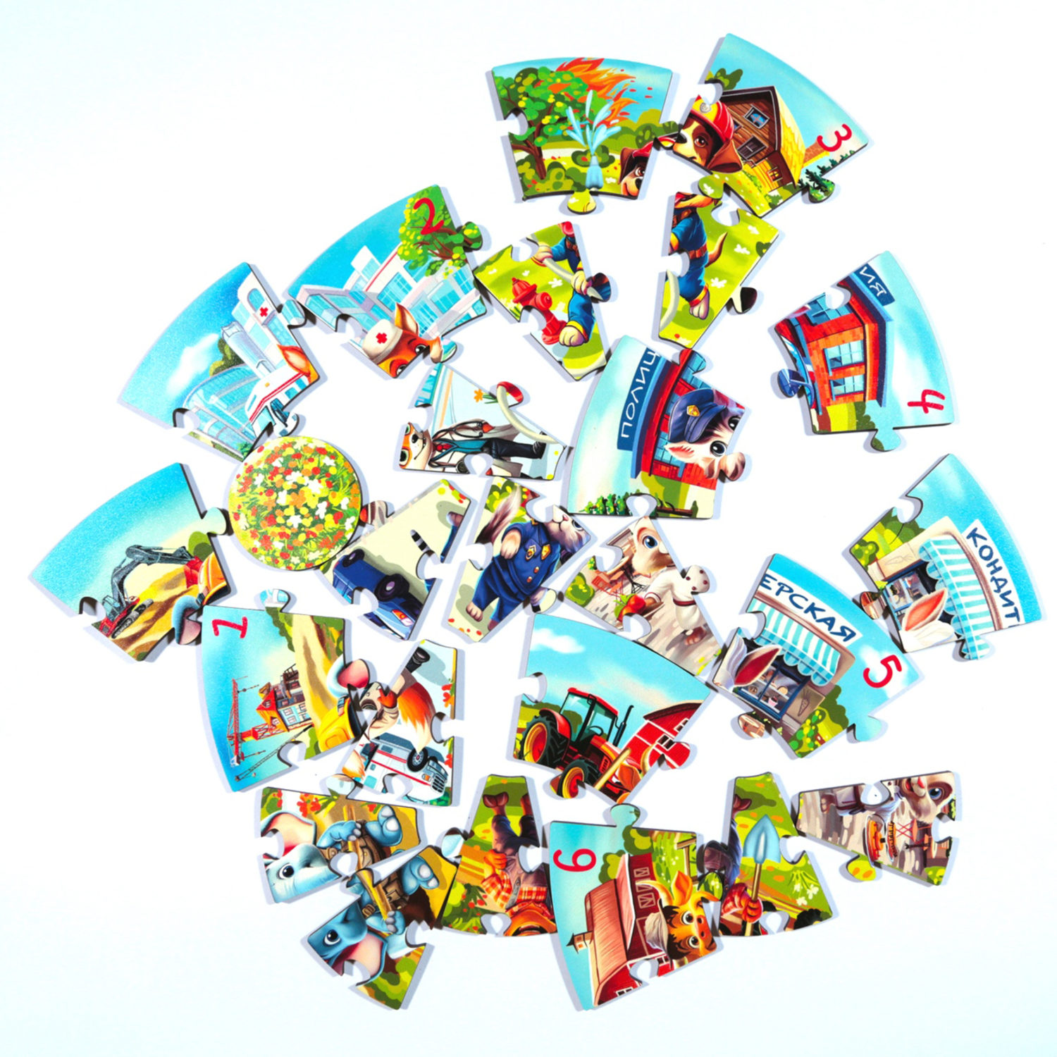 Деревянные пазлы Collection Animation Профессии, 25 деталей, D27см, 3+