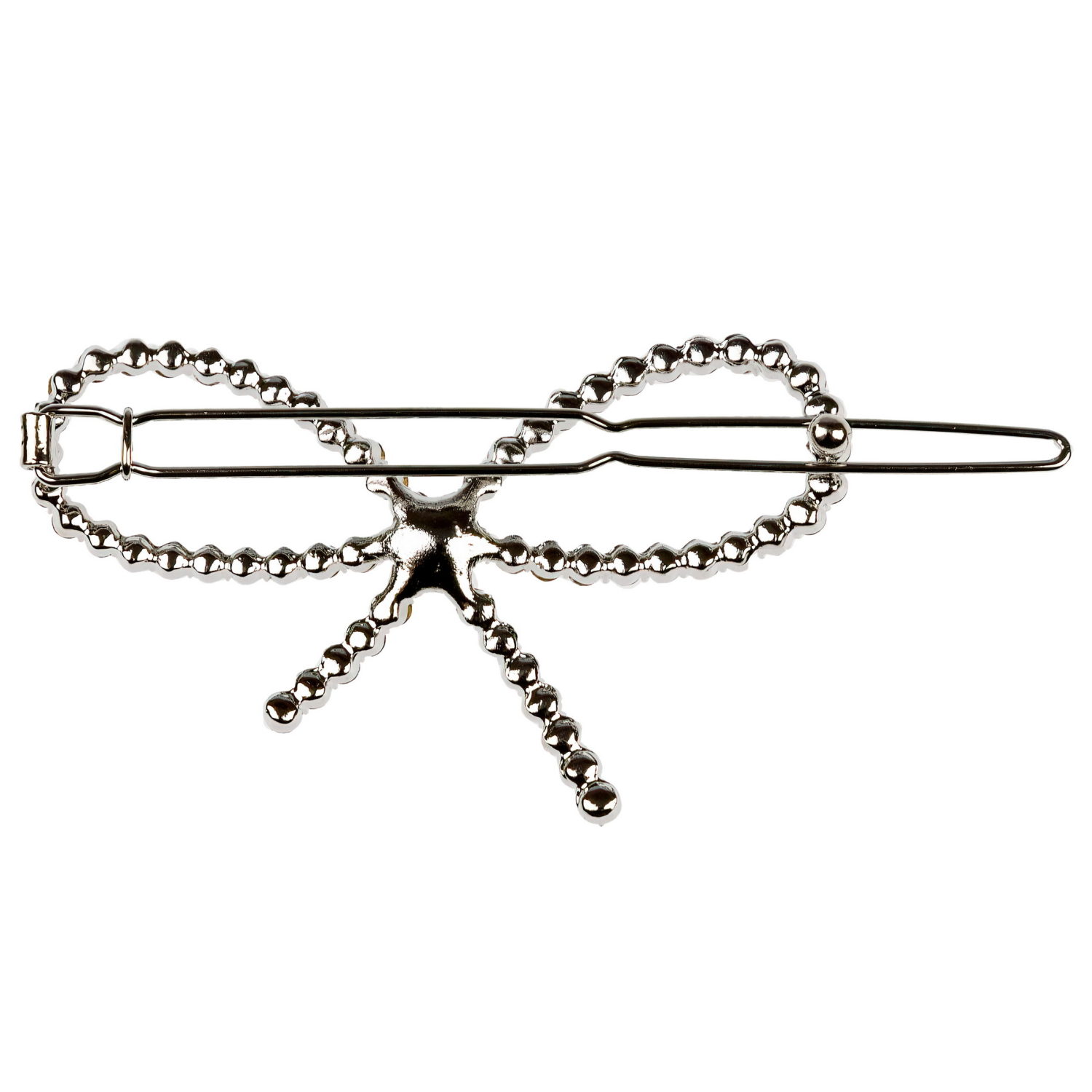 Lukky Fashion заколка-автомат для волос Бант с кристаллами, 1 шт