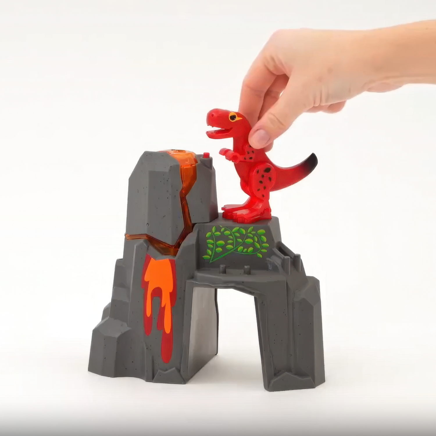 Динозавр и извергающийся вулкан BRIO со светом, звуком, паром, для деревянной железной дороги