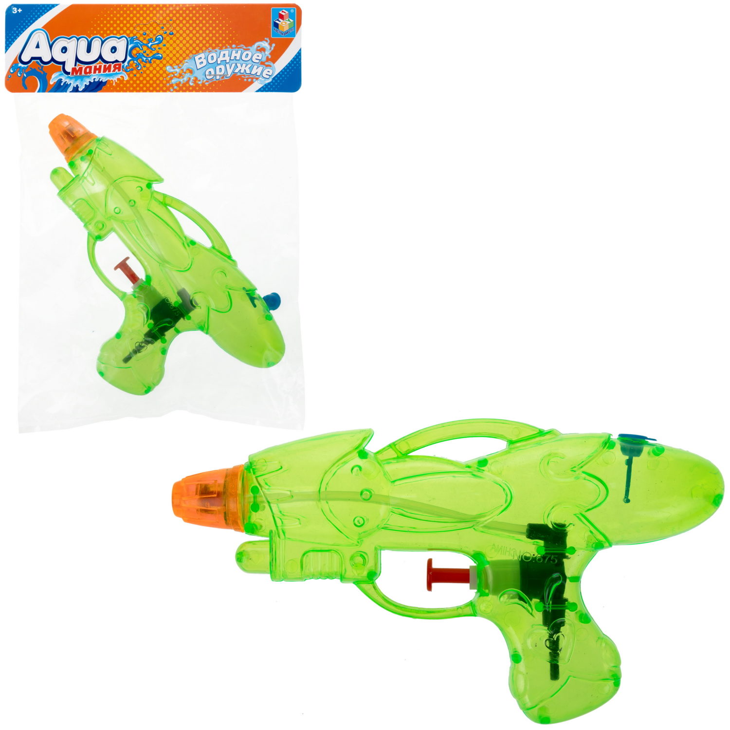 Водный пистолет 1TOY Аквамания, 18х9,6х2,5 см