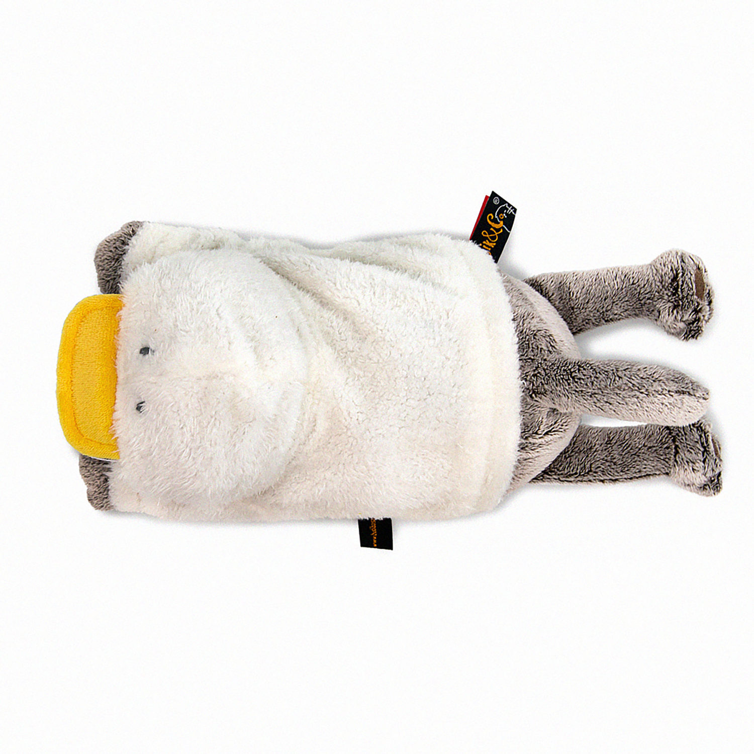 Мягкая игрушка Кот Басик в худи "Гусик" (лежачий), 19 см