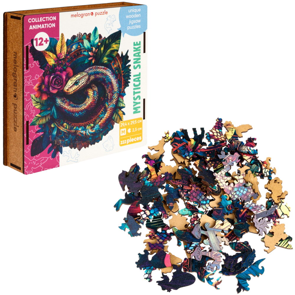 Деревянные пазлы Collection Animation Мистическая змея, 222 детали