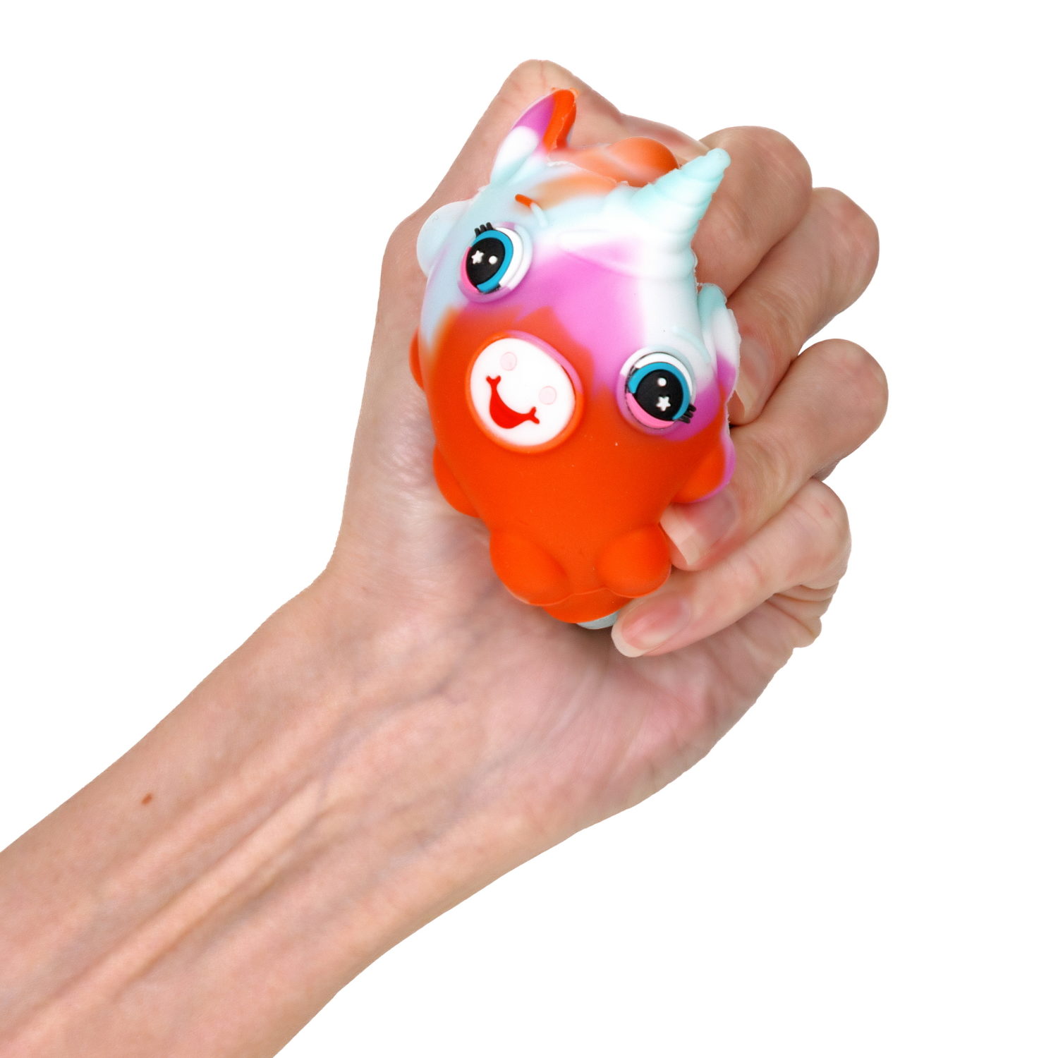 Игрушка антистресс для рук 1toy Hit Pop It Единорог, резиновая, жмякалка, попит, попыт, симпл димпл, для детей, взрослых
