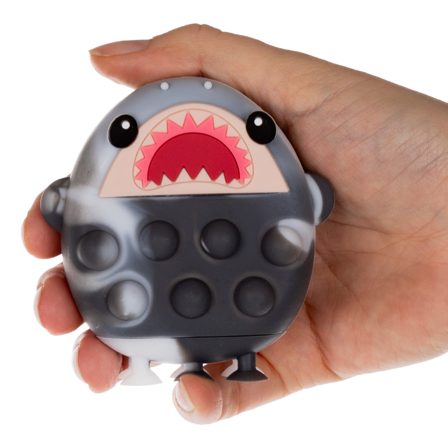 1toy Жмяка Hit Pop It "Акула" на присосках, 8х7х3,5 см, 3 вида в ассортименте