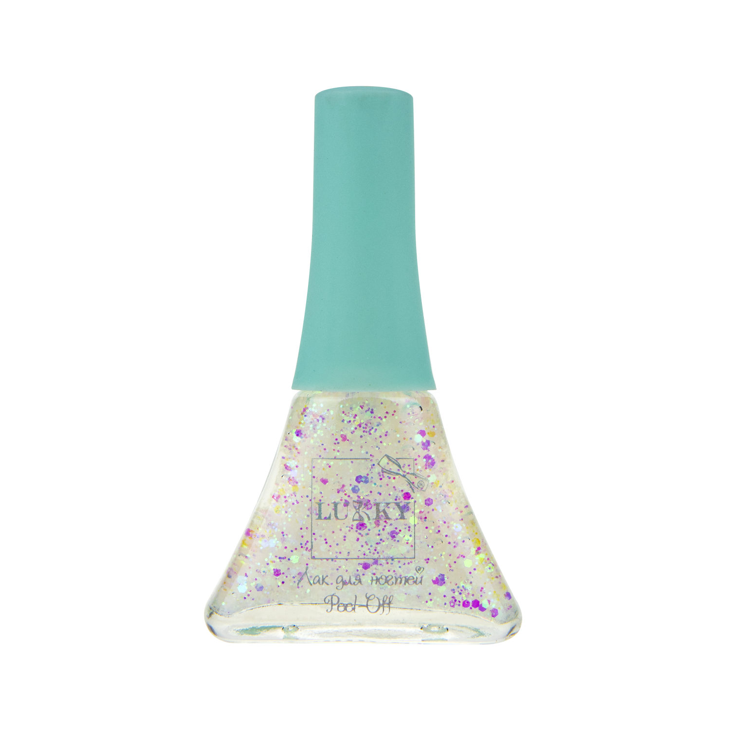 Набор детских лаков для ногтей на водной основе с блестками Lukky, Конфетти, безопасный, 7 цветов