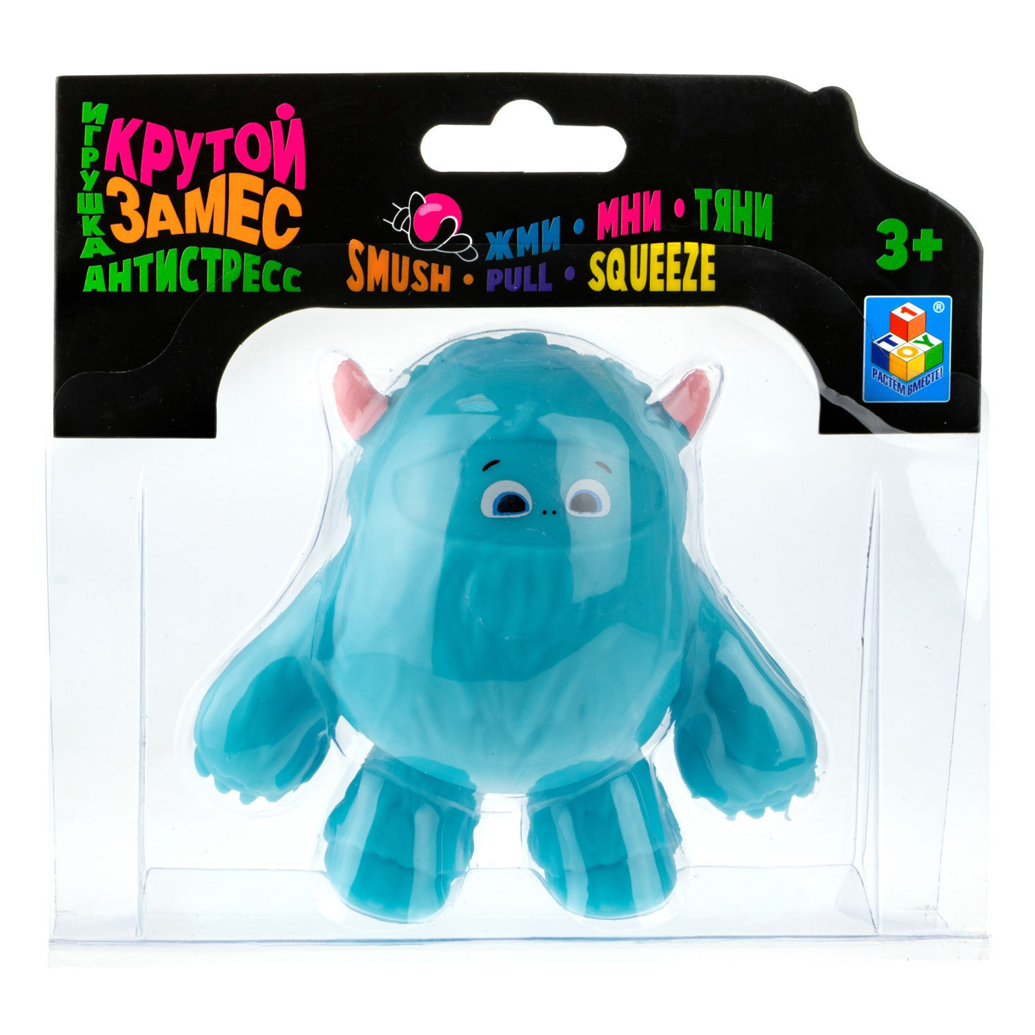 Антистресс-игрушка для рук 1TOY Крутой замес Йети тянущийся снежный человек, жмякалка, мялка, 4 цвета в ассортименте, 12 см