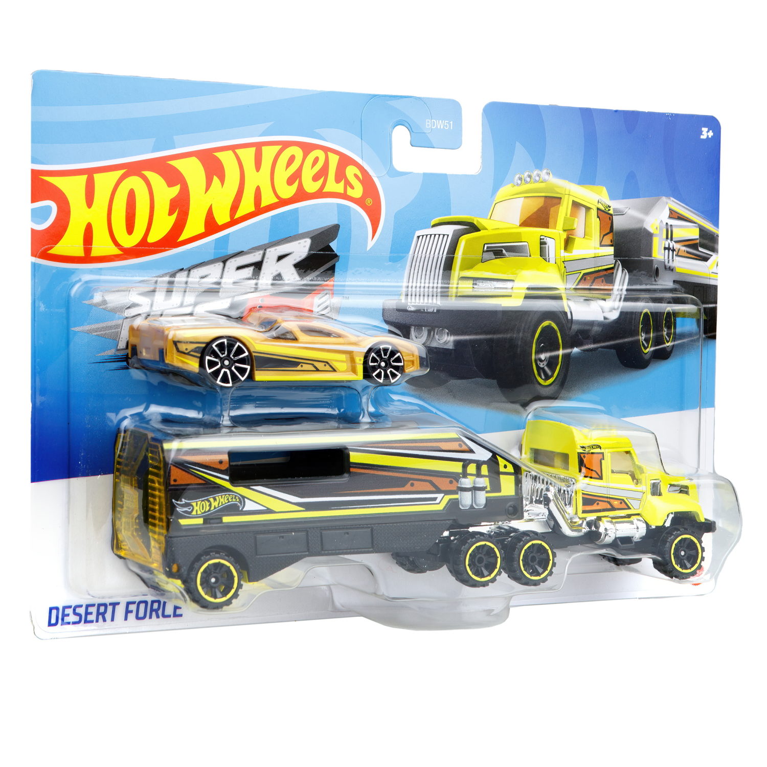 Hot wheels Набор игровой Супергрузовики со спортивными автомобилями, в асс.