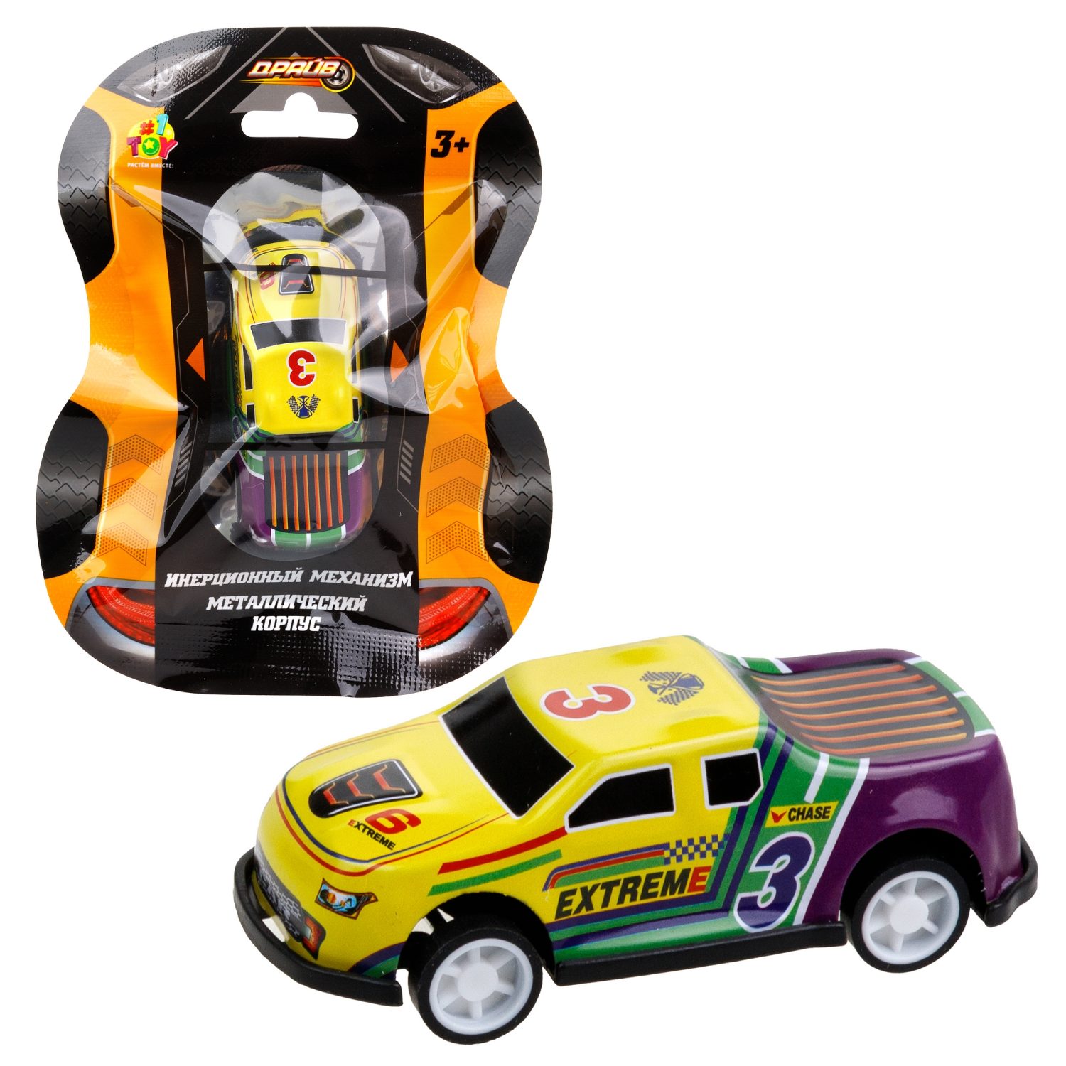 1toy Драйв Микромашинка, металлическая, инерционная, в ассортименте 92 вида