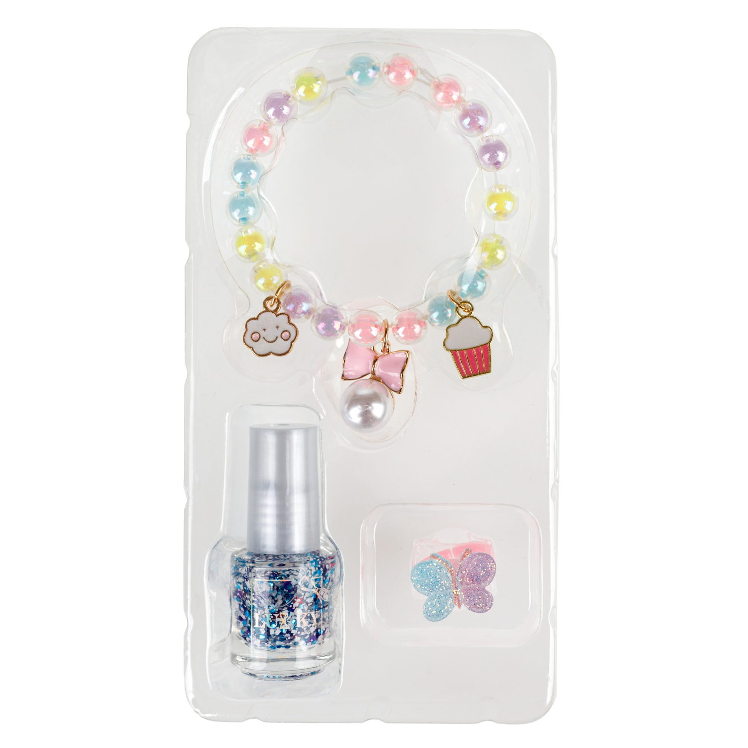 Lukky Дизайнер Сет #7 набор лак для ногтей, браслет и колечко