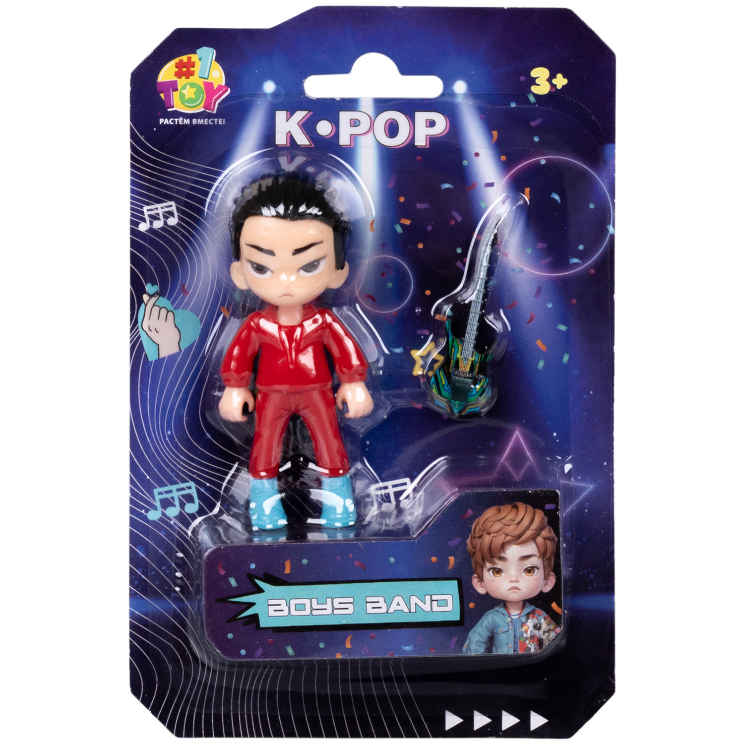 Кукла 1TOY K-POP Boys band с музыкальными инструментами, 6 видов в ассортименте