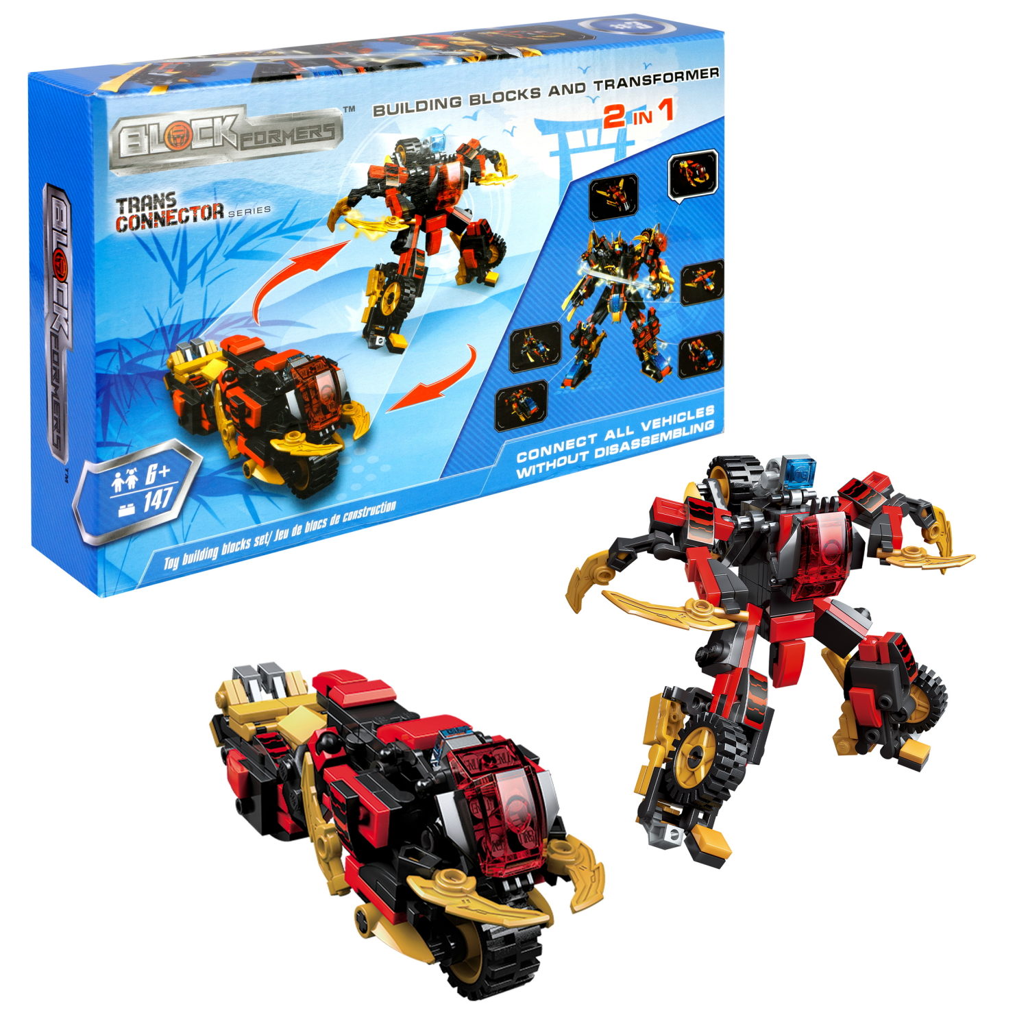 Конструктор  Трансформер BLOCKFORMERS  "Мегасамурай" Cерия TRANS CONNECTOR, 6 видов на выбор