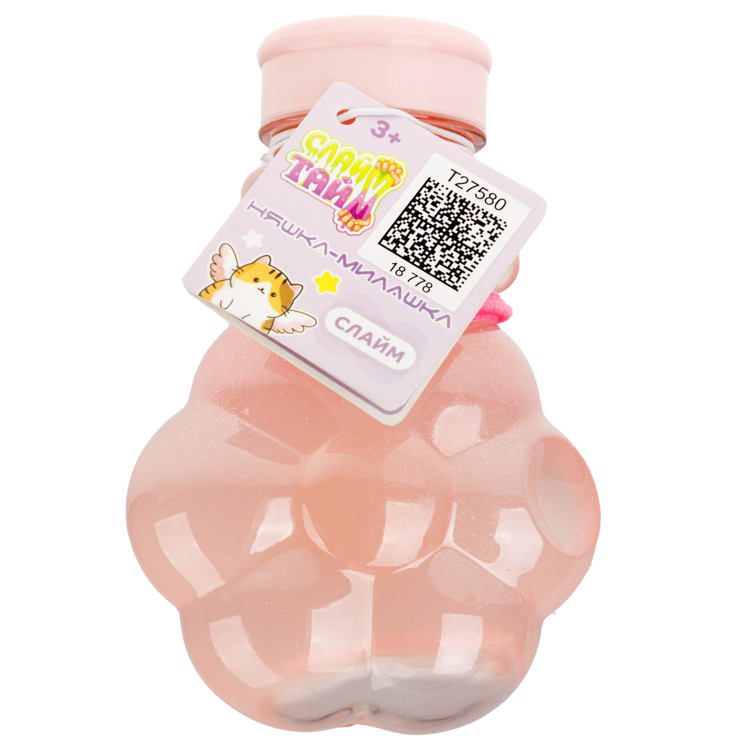 Антистресс-игрушка 1TOY Крутой замес Слайм цветок в банке, 8,3х4,7х12,4 см