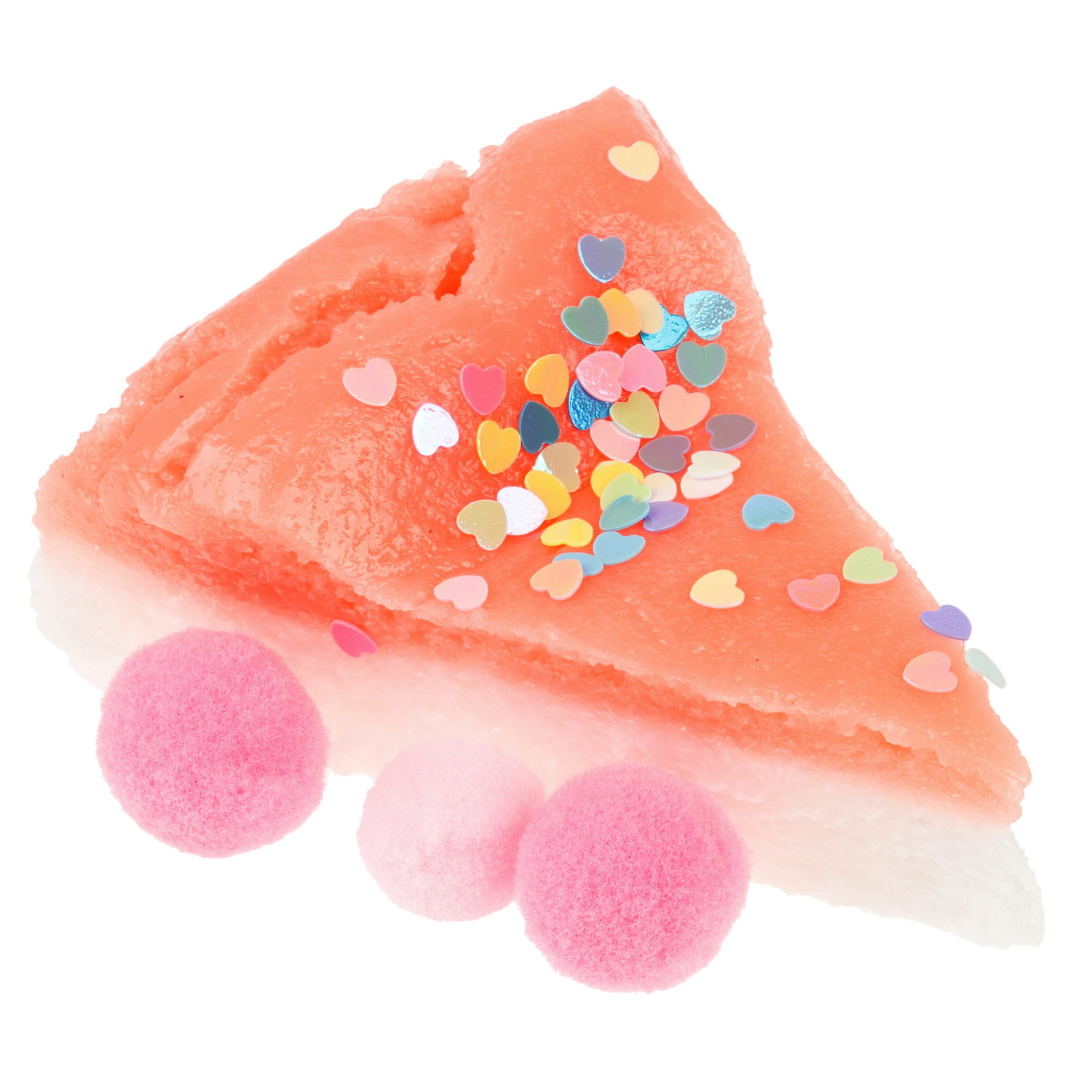 Игрушка-антистресс 1TOY Крутой замес «Няшка-вкусняшка», «Чизкейк с посыпкой», с колокольчиком, красный