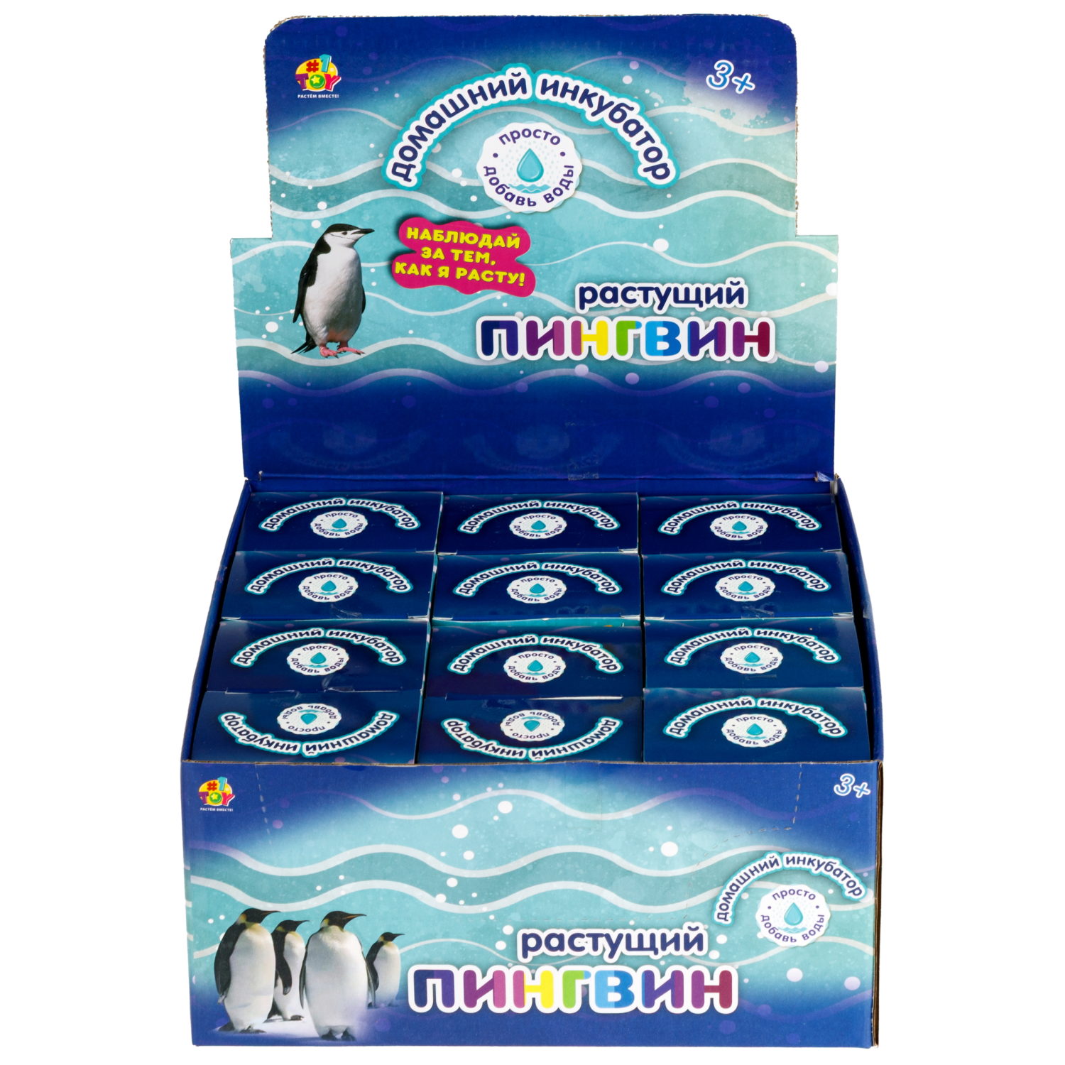 Набор для выращивания 1TOY Домашний инкубатор, растущая игрушка Пингвин