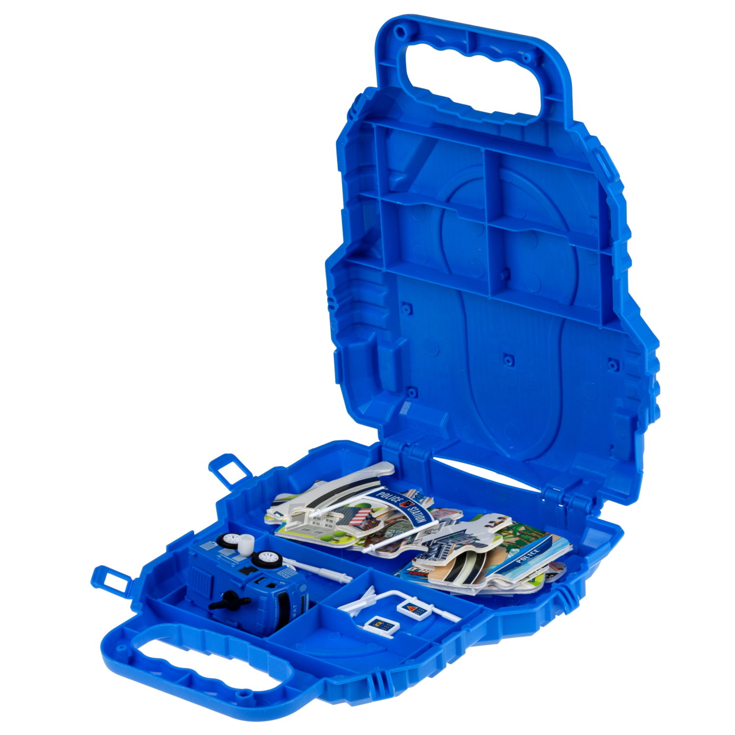 1toy игровой набор пазл-трек "Экстренные службы" с машинкой, 2 вида, в контейнере, 15 деталей