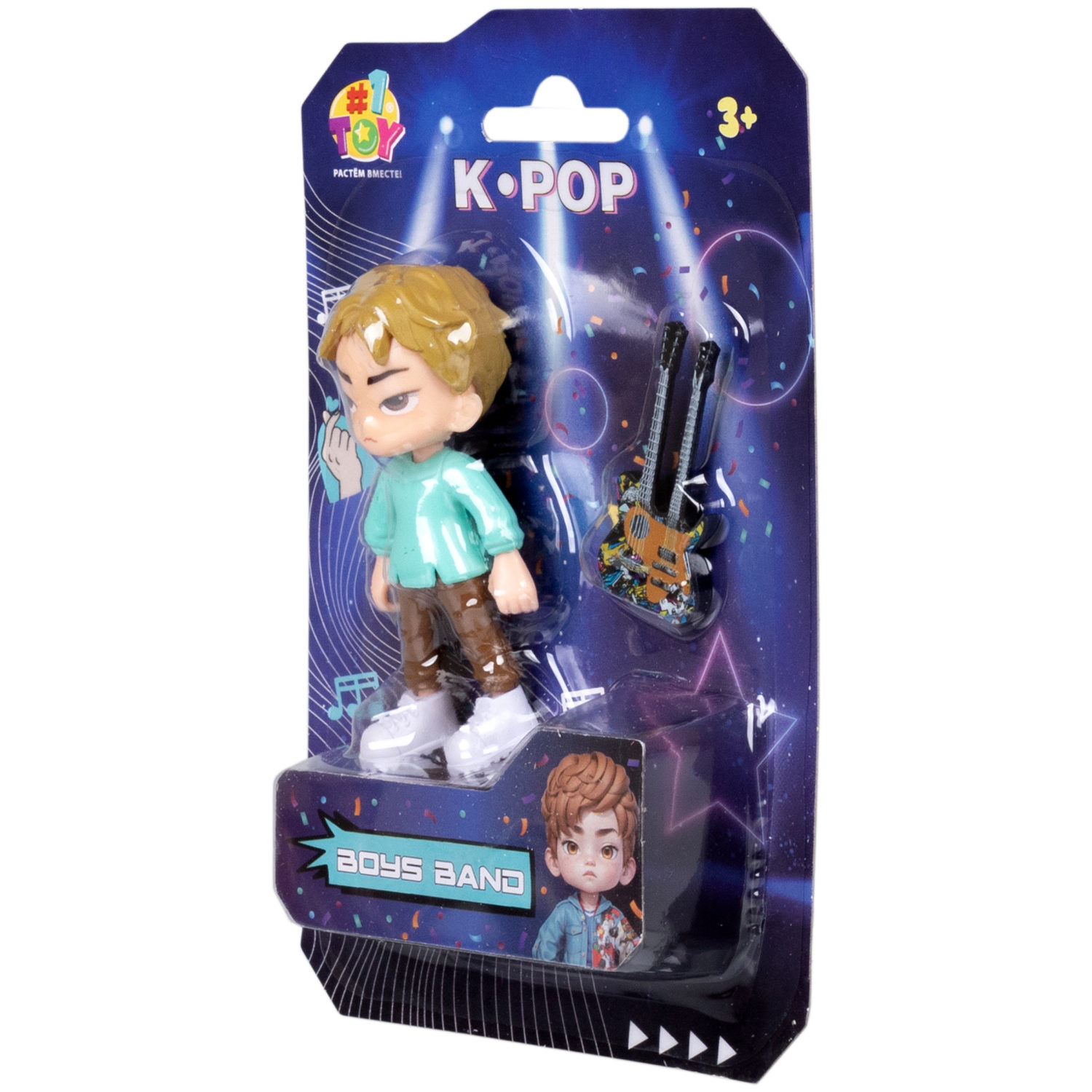 Кукла 1TOY K-POP Boys band с музыкальными инструментами, 6 видов в ассортименте