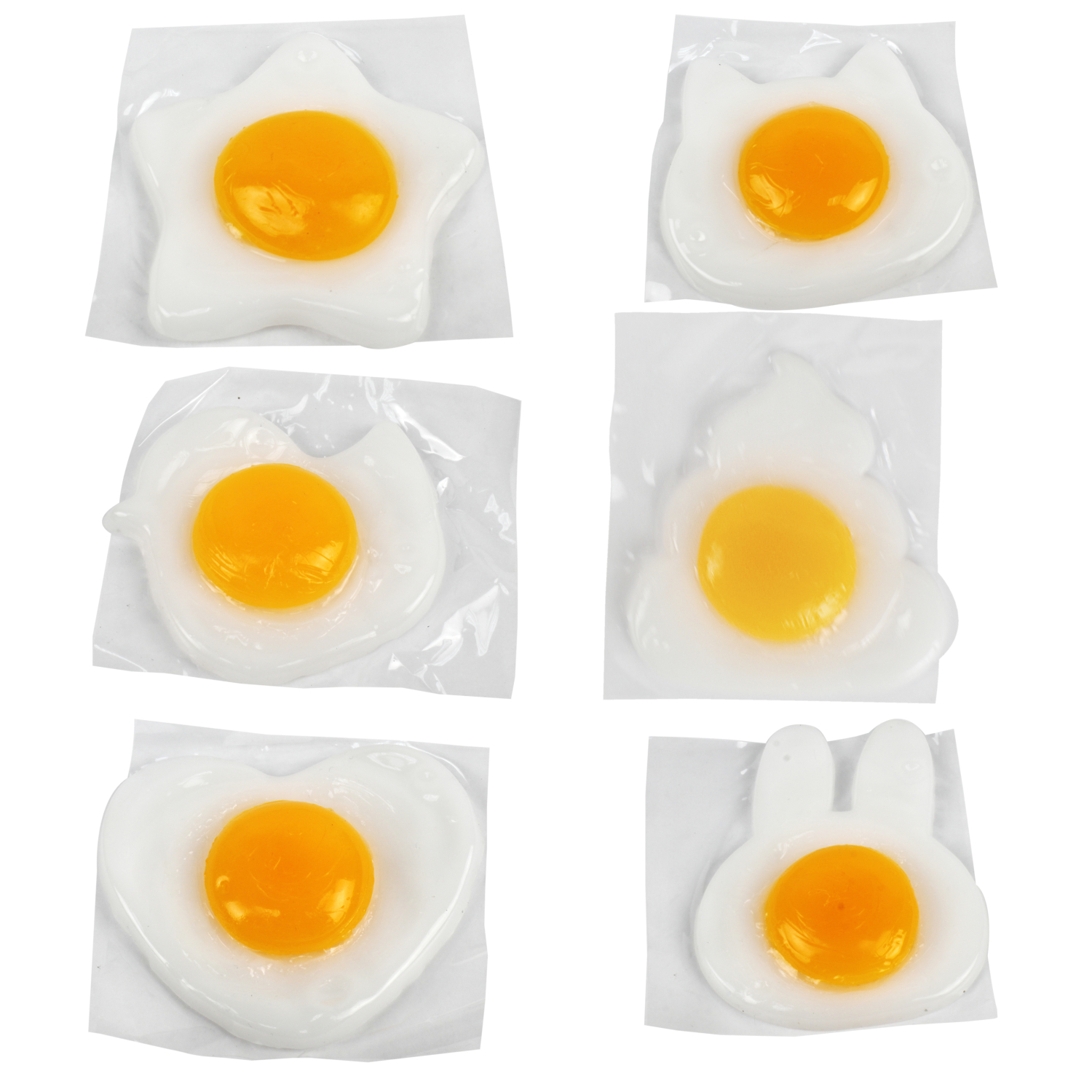 1TOY Мелкие пакости, лизун - яичница (упаковка пакет 60 шт/блок 360 шт,/кор720 шт.