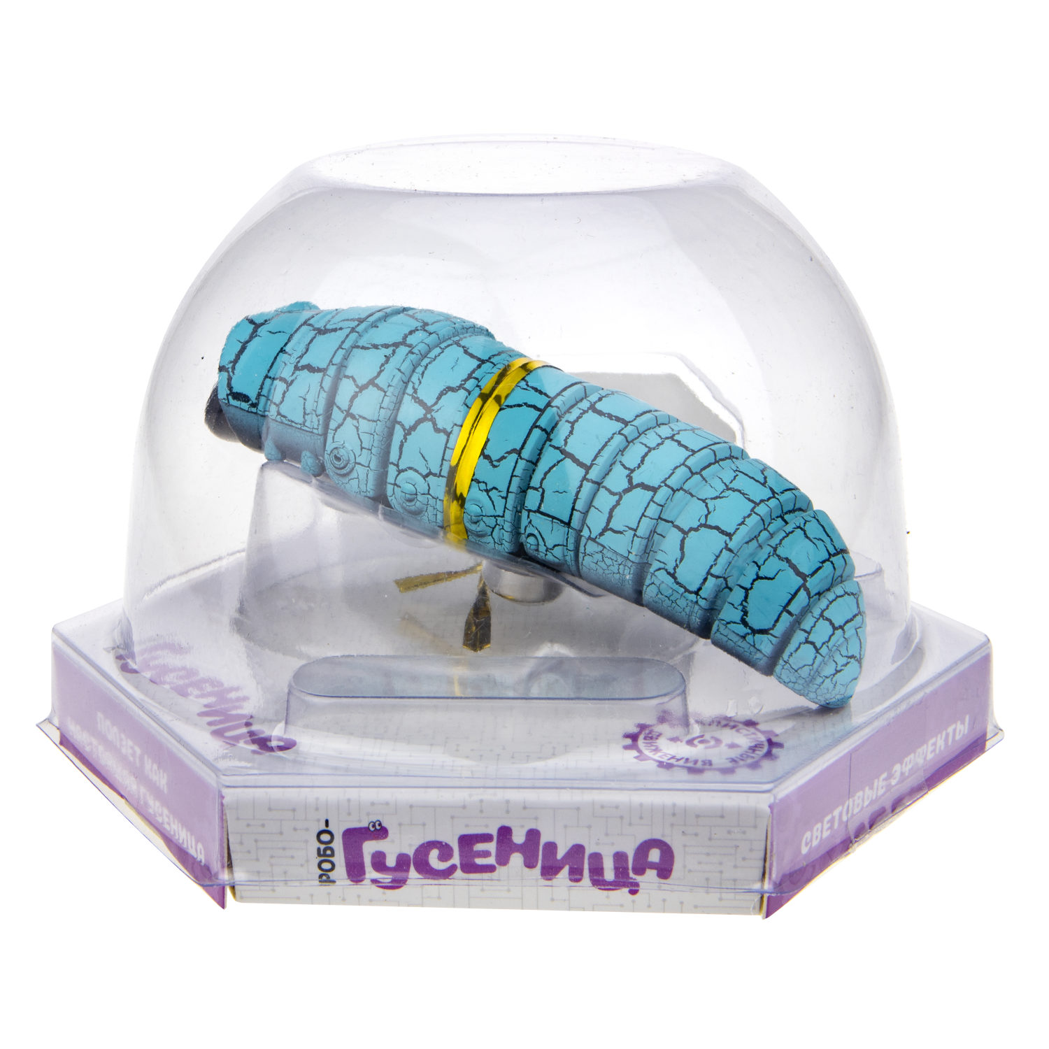 Игрушка 1TOY Робо-Гусеница голубая