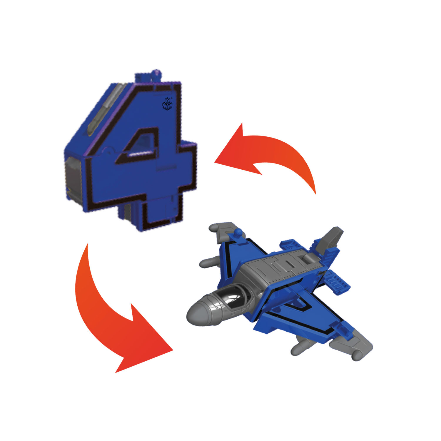 Игрушки трансформеры 1TOY Трансботы Боевой расчет, математика для дошкольников, для девочек и мальчиков, комплект из 10 цифр