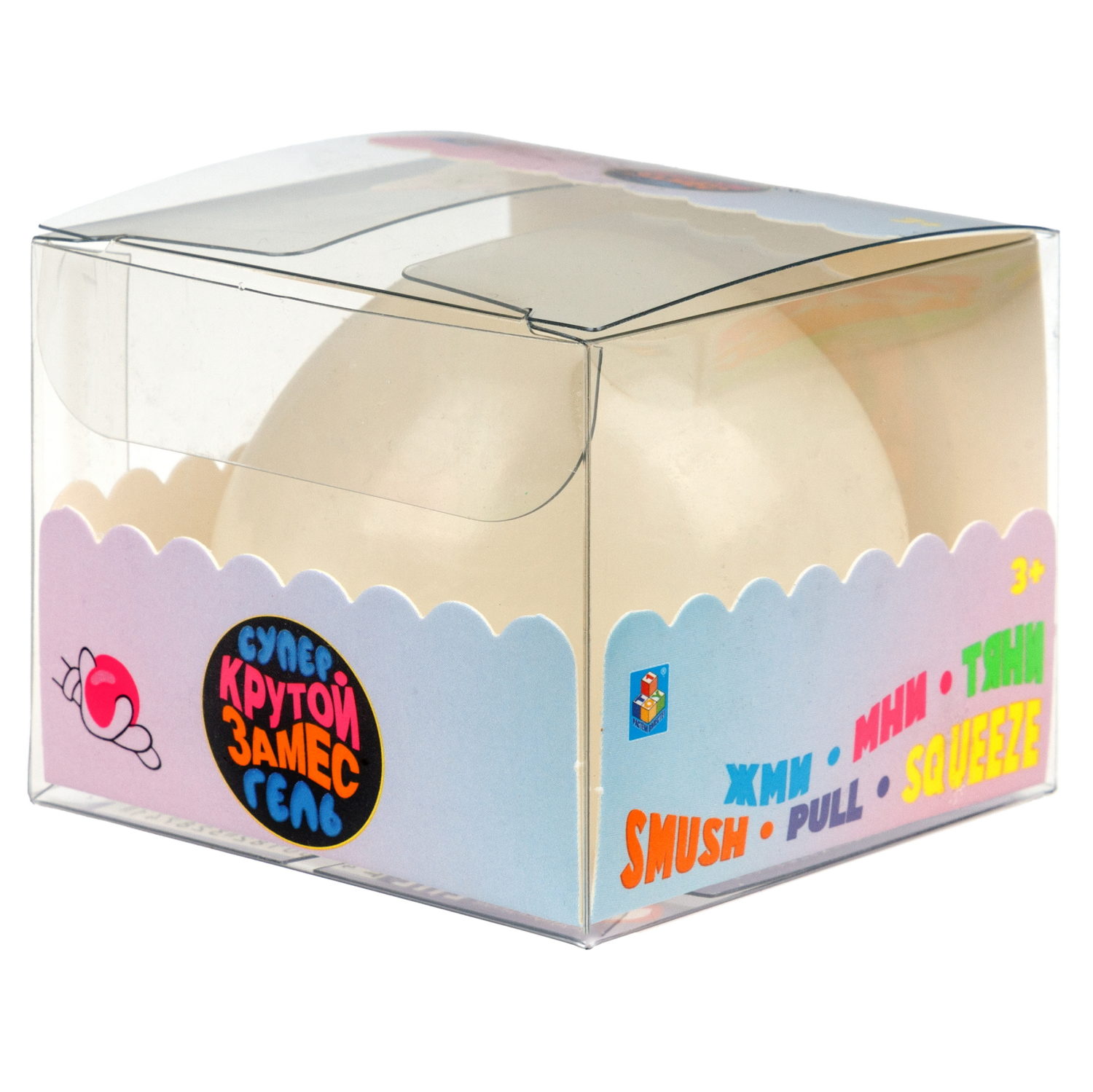 1toy Крутой замес Супергель шар матовый, 6 цветов в ассортименте, 6 см