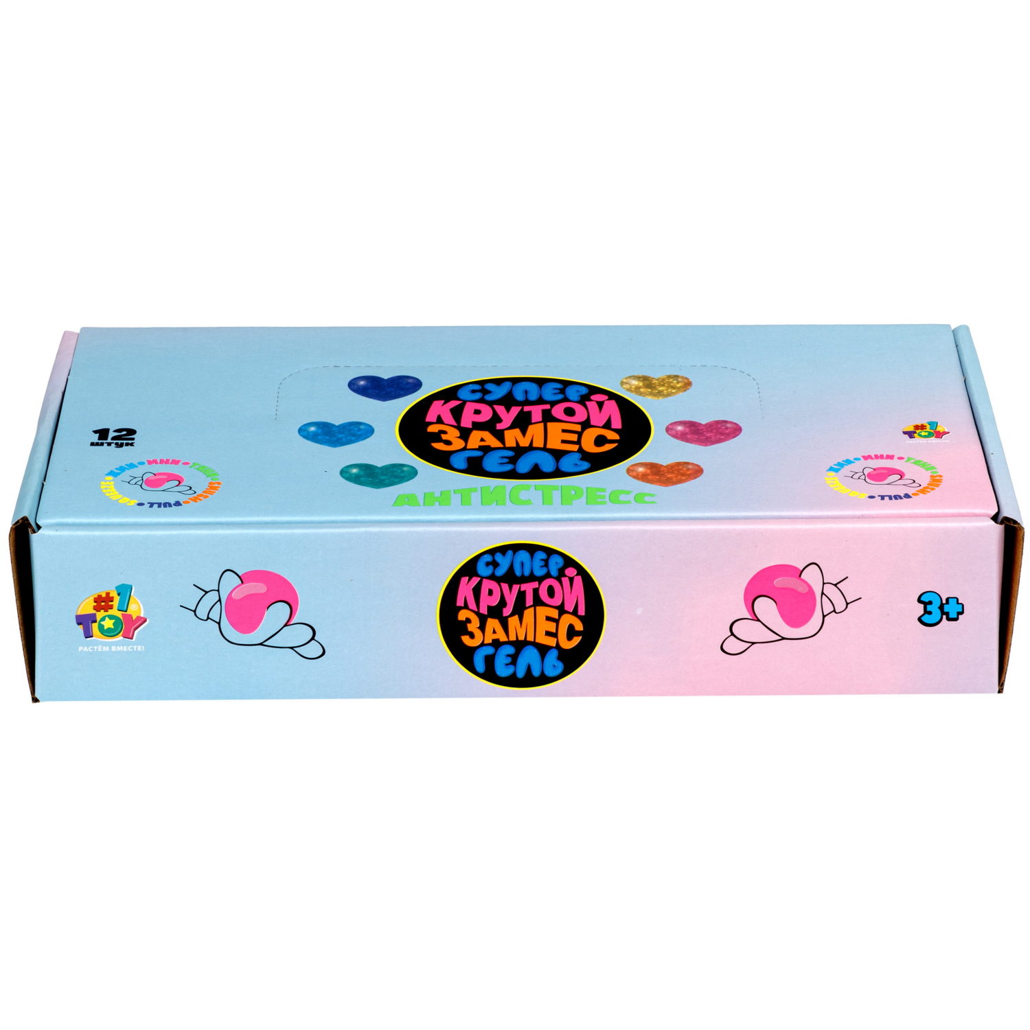 Антистресс-игрушка 1TOY Крутой замес Супергель сердечко, 6х5,5х3 см