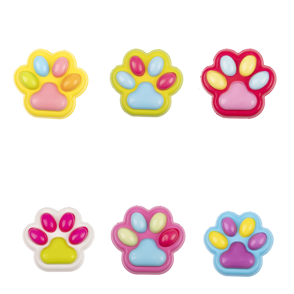 1toy Жмяка лапка-антистресс 6 шт. в ассорт. 8*8*3 см
