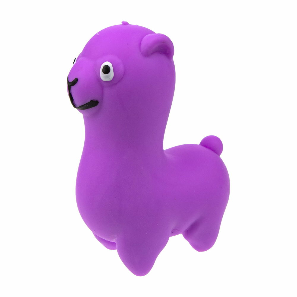 Антистресс-игрушка для рук 1TOY Крутой замес Лама фиолетовая, жмякалка, мялка, тянучка