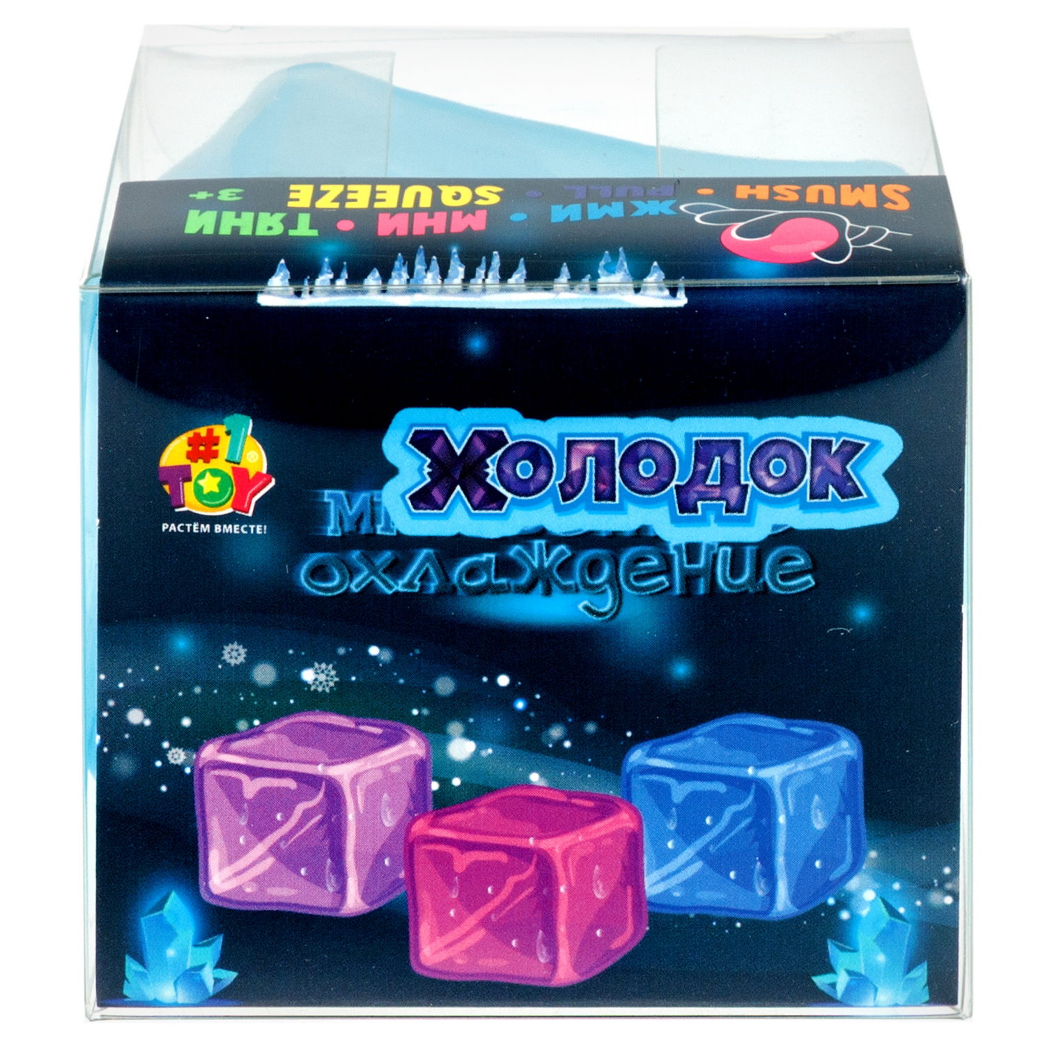 Антистресс-игрушка с эффектом охлаждения 1TOY Крутой замес Холодок куб, 5,5 см