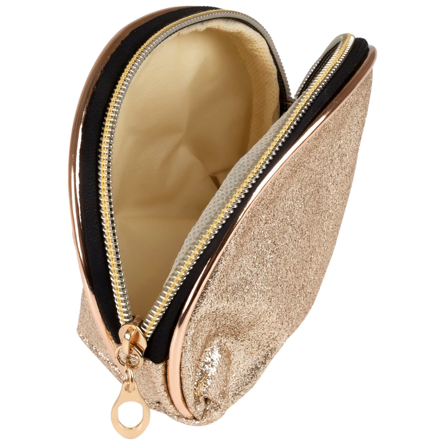 Набор из косметичек 3в1 Lukky Glam Trio прозрачная с подвижными блестками (23.5*14*7 см), средняя и маленькая из блестящей искусственной кожи