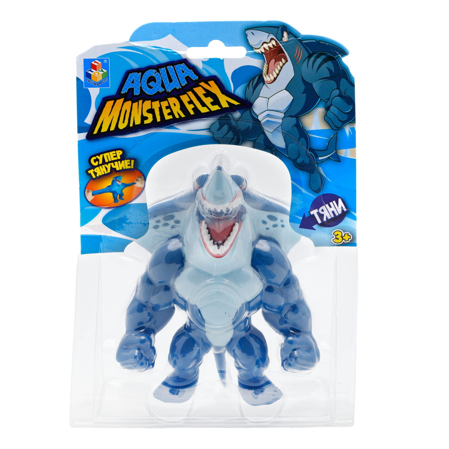 1Toy Игрушка для мальчика, тянучка монстр MONSTER FLEX AQUA, антистресс, 14 видов в ассортименте