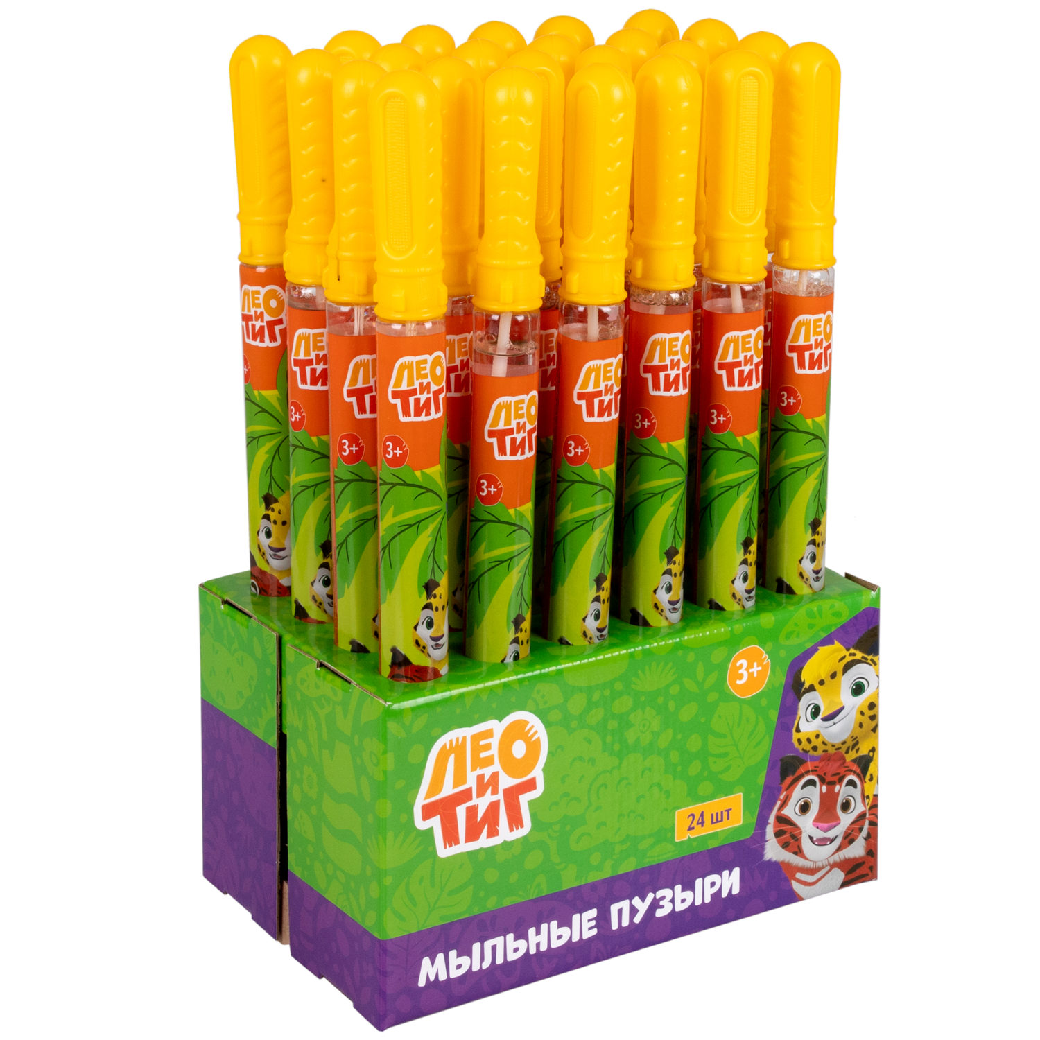 Лео и Тиг, мыл.пуз., колба в термоплёнке, 120 мл., 24 шт в д/б