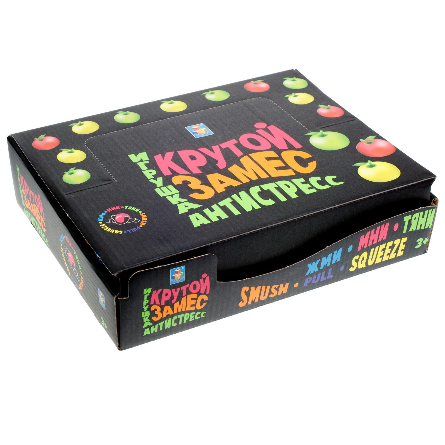 Антистресс-игрушка для рук 1TOY Крутой замес Яблоко, 3 вида в ассортименте, 6,5 см